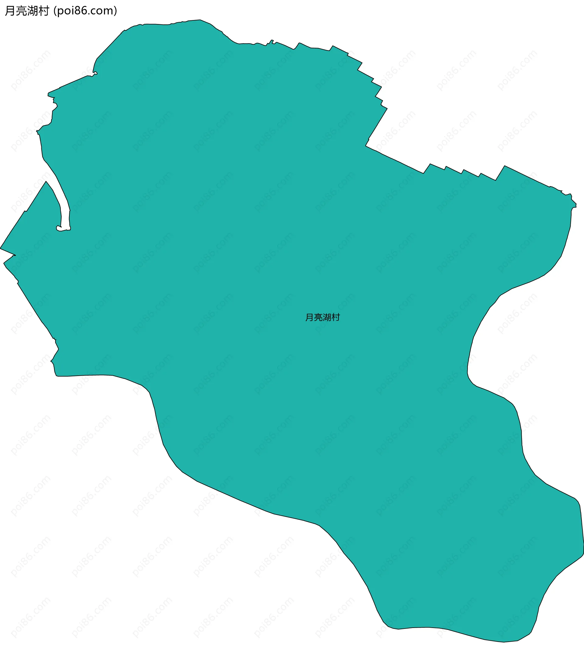 月亮湖村边界地图