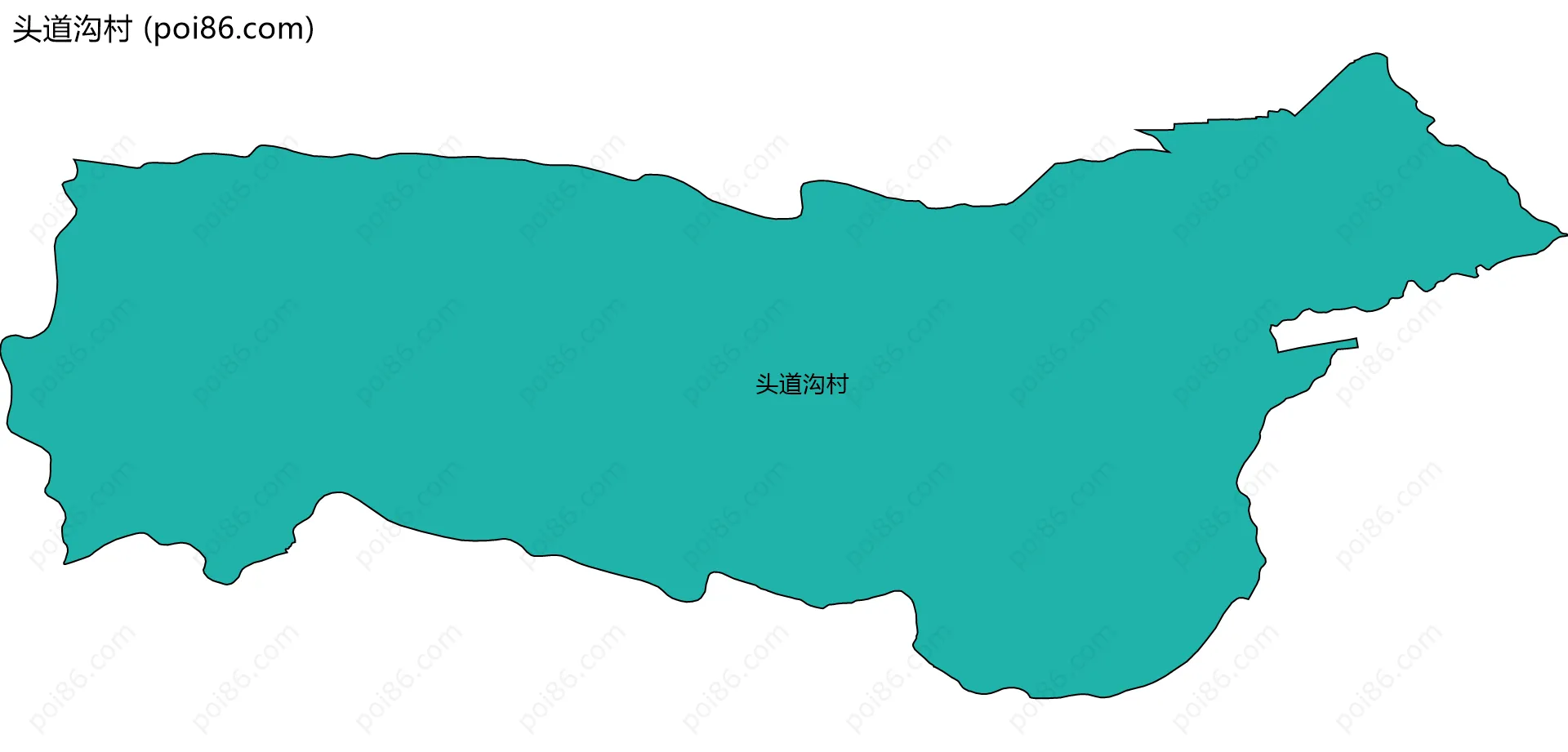头道沟村边界地图