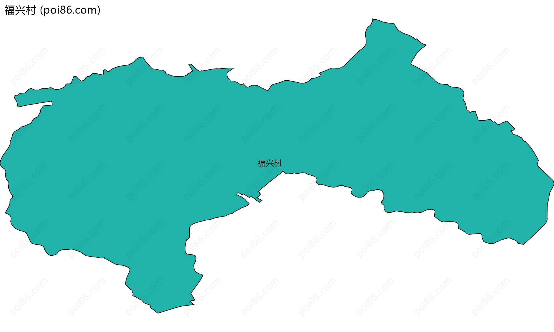 福兴村边界地图