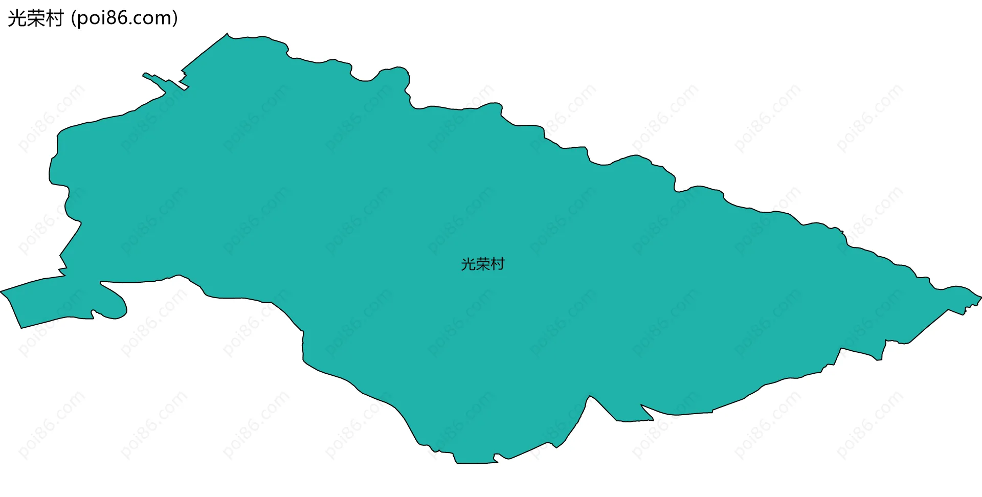 光荣村边界地图