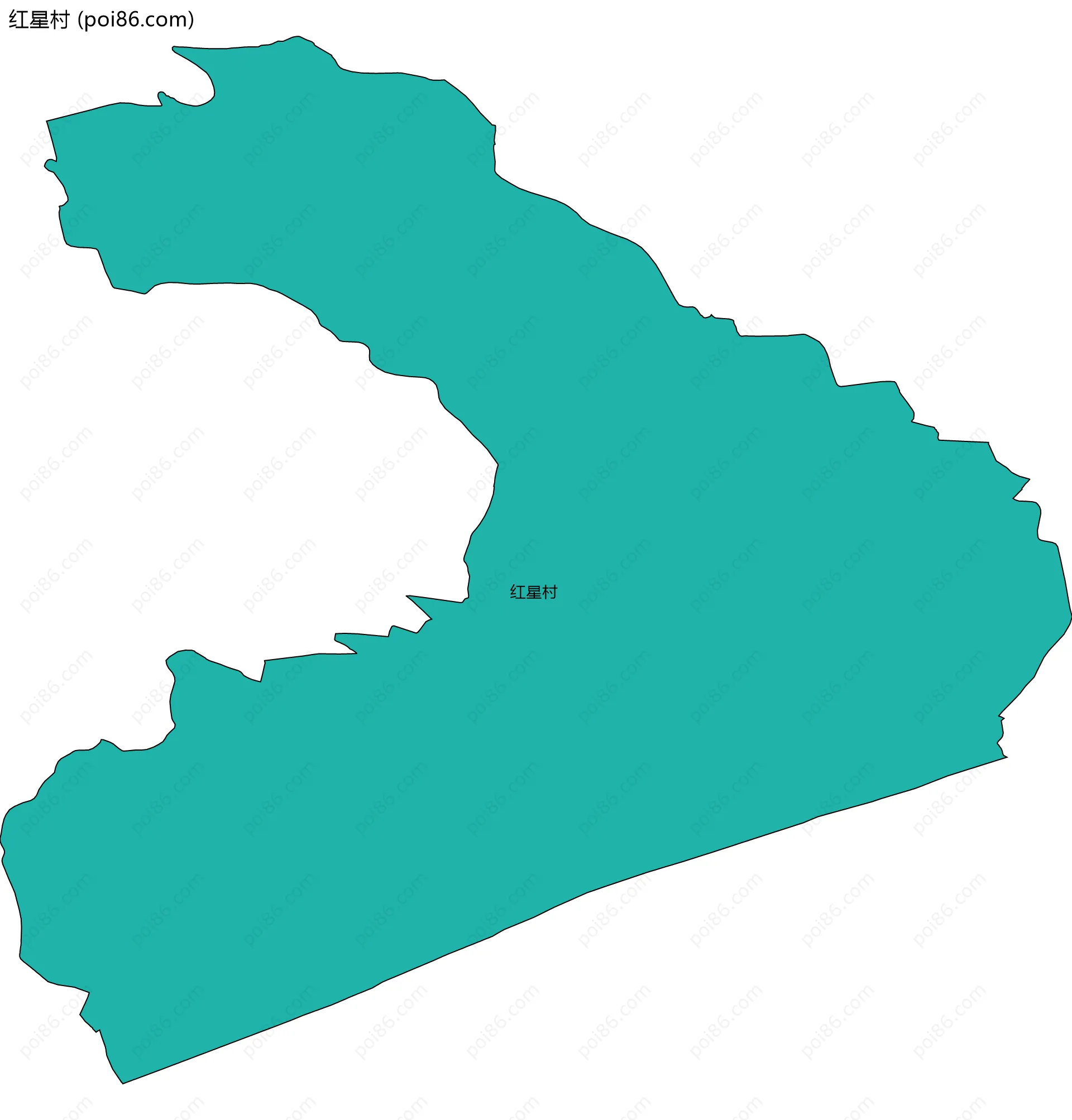 红星村边界地图