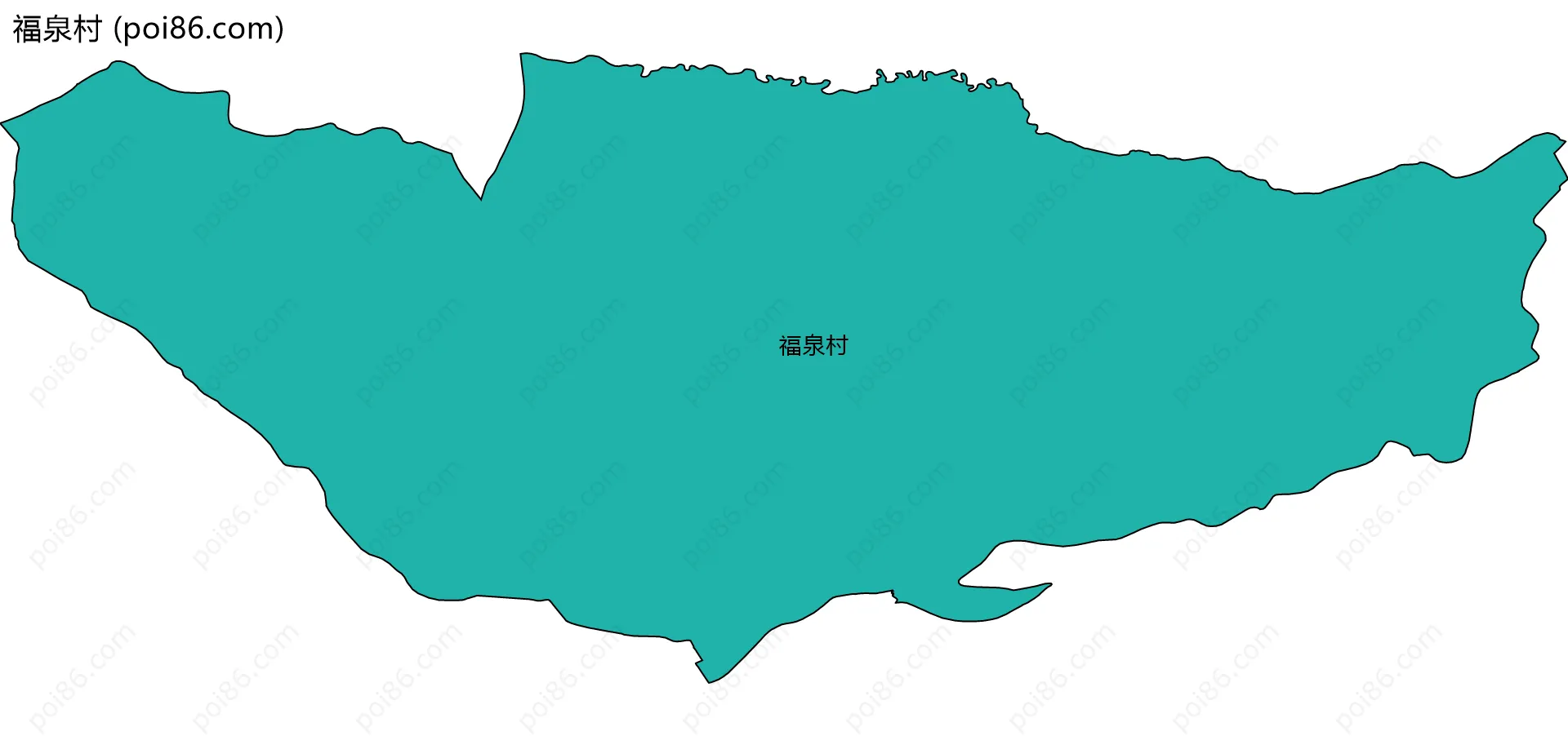 福泉村边界地图