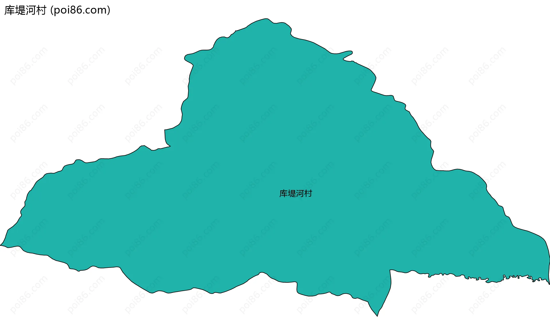 库堤河村边界地图