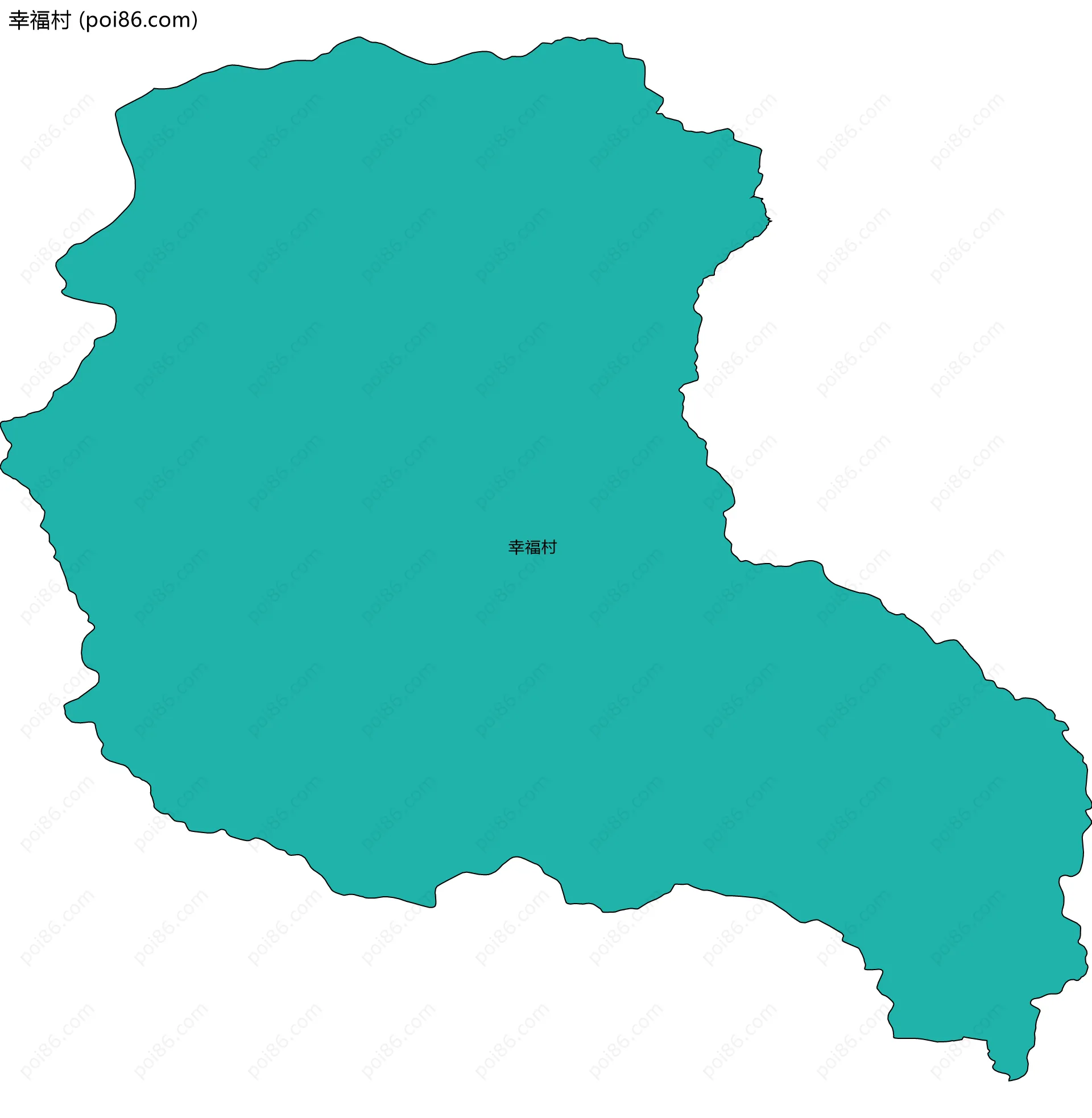 幸福村边界地图