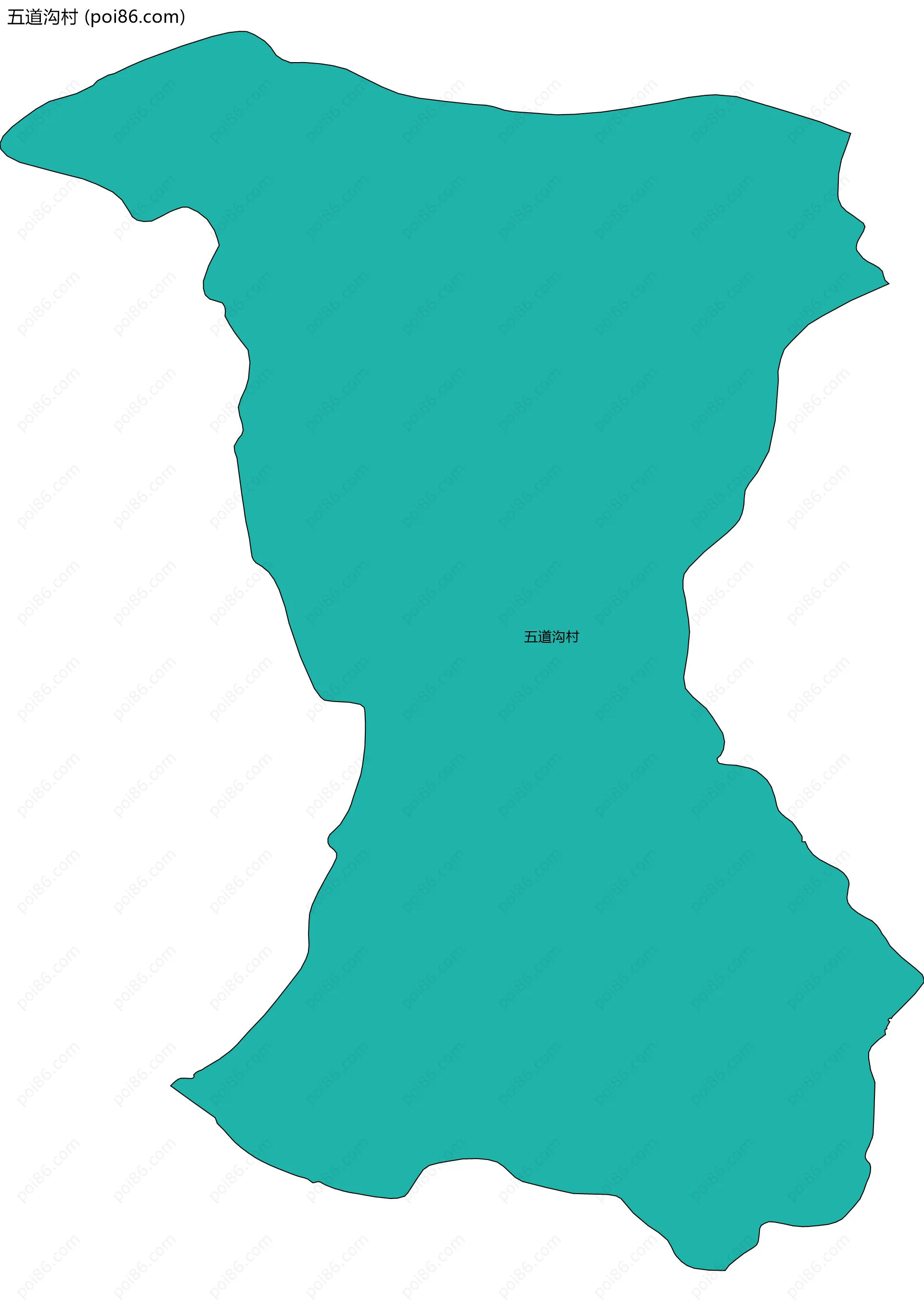 五道沟村边界地图