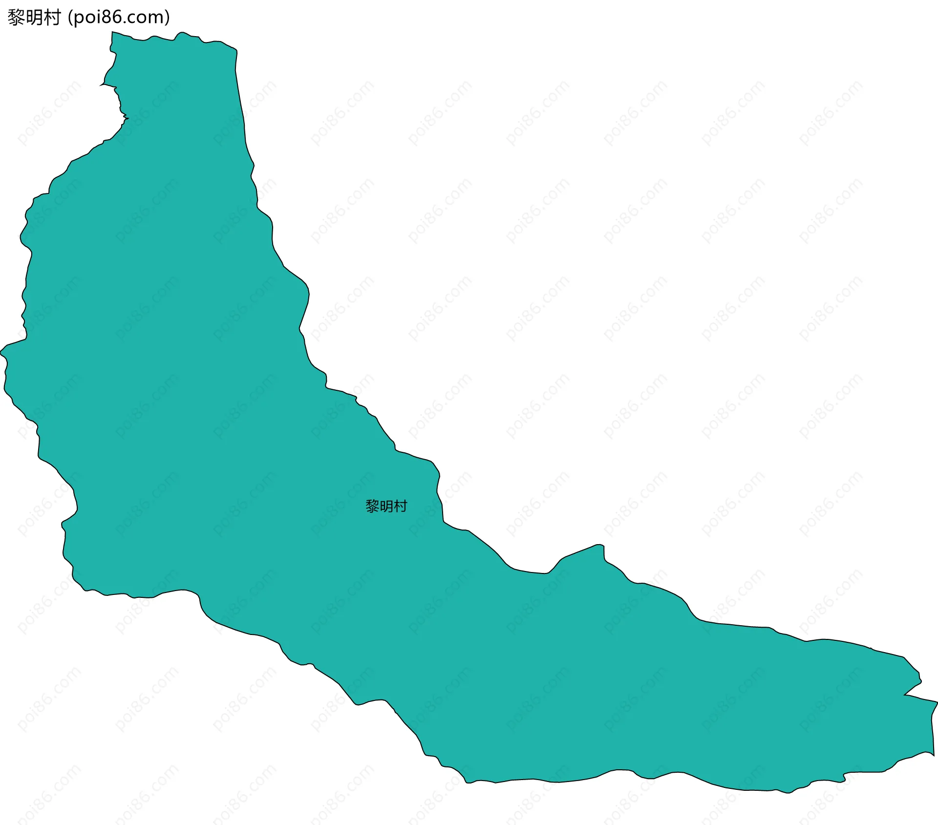黎明村边界地图