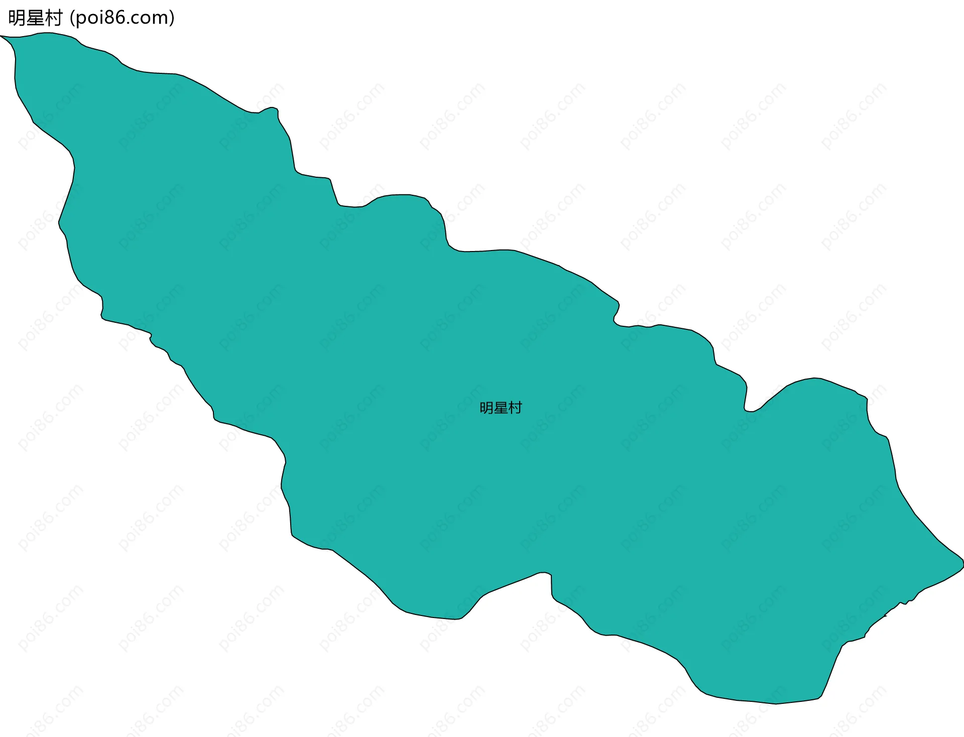 明星村边界地图