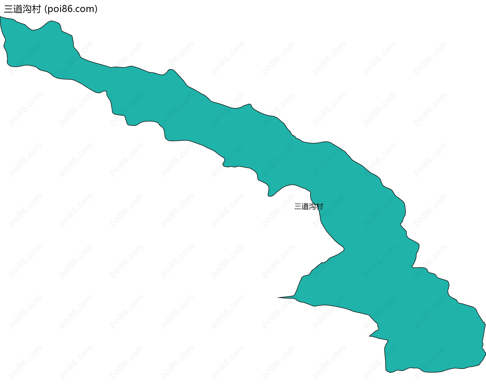 三道沟村边界地图