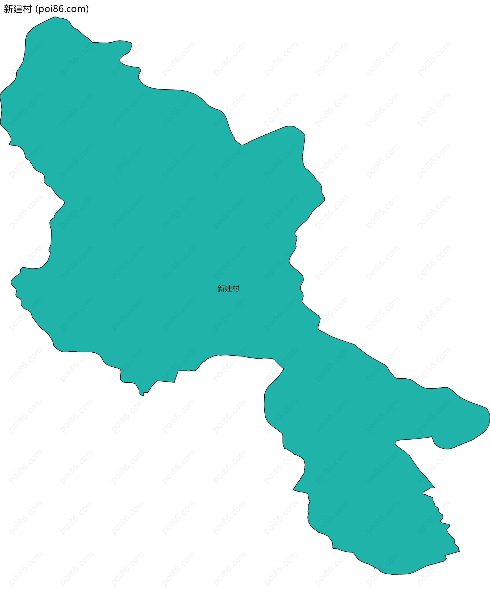 新建村边界地图