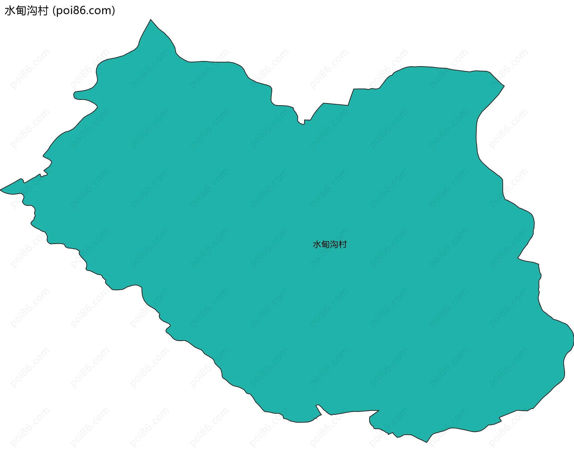水甸沟村边界地图