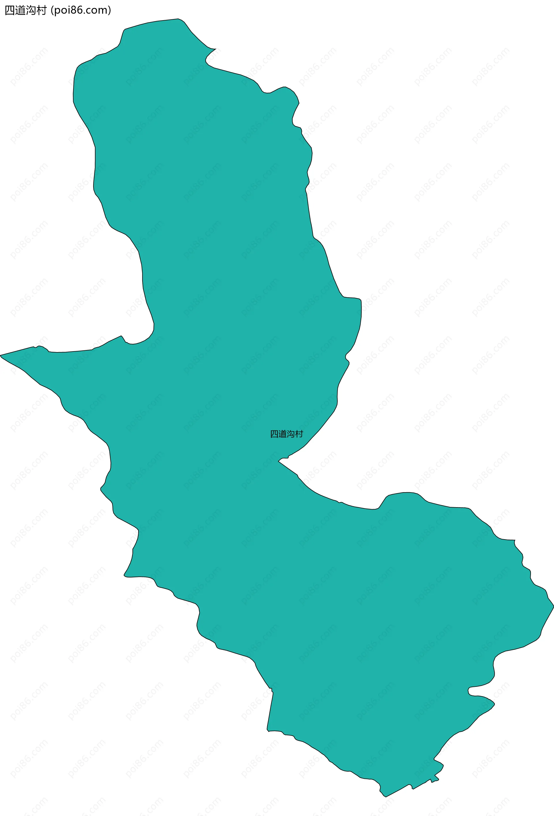 四道沟村边界地图