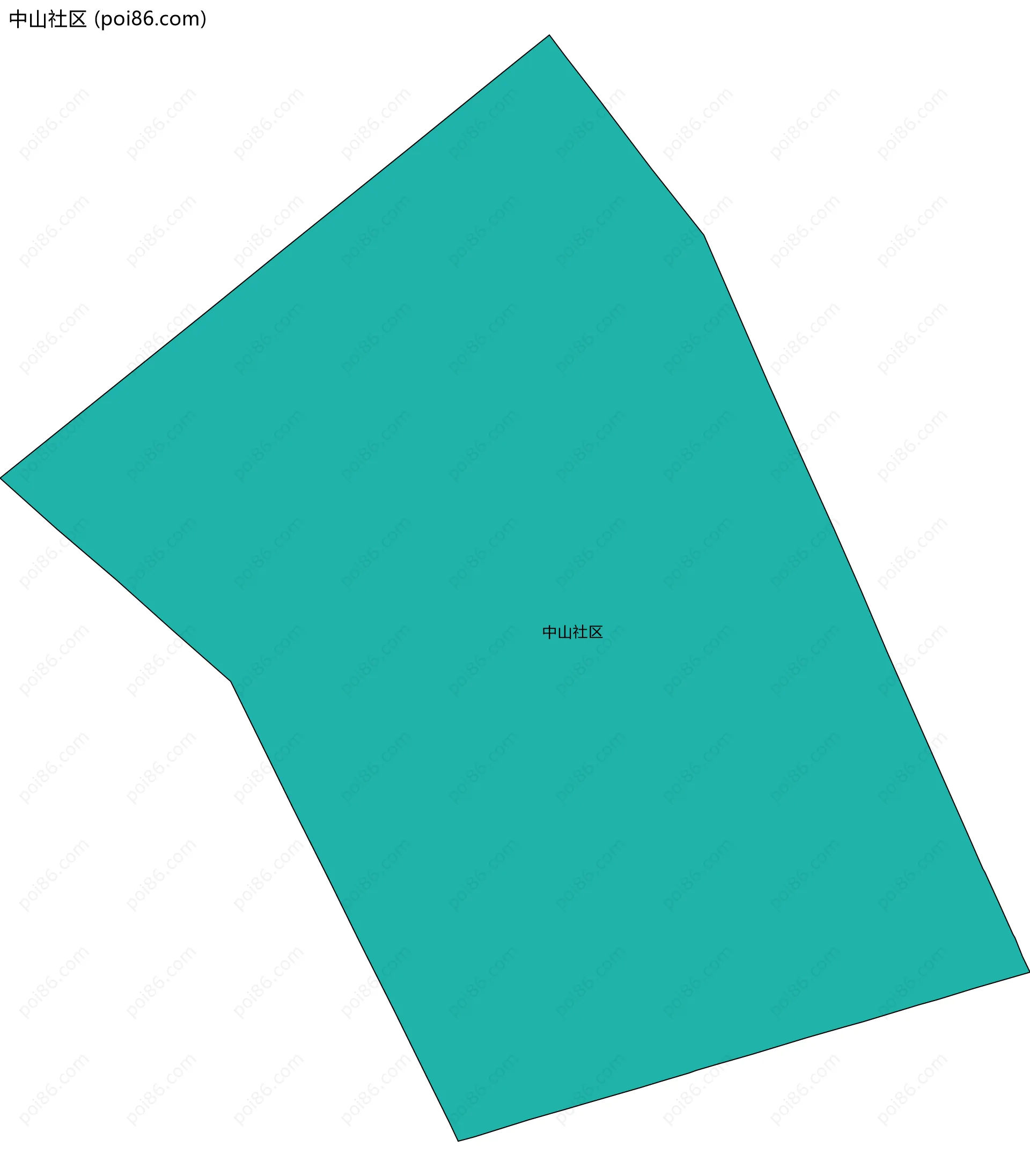 中山社区边界地图