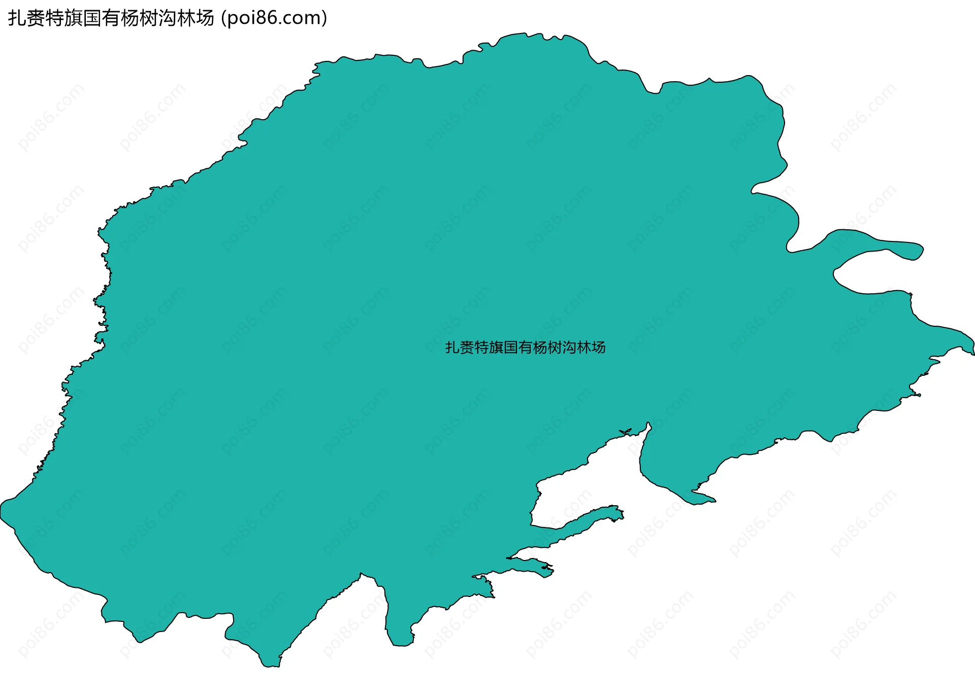 扎赉特旗国有杨树沟林场边界地图