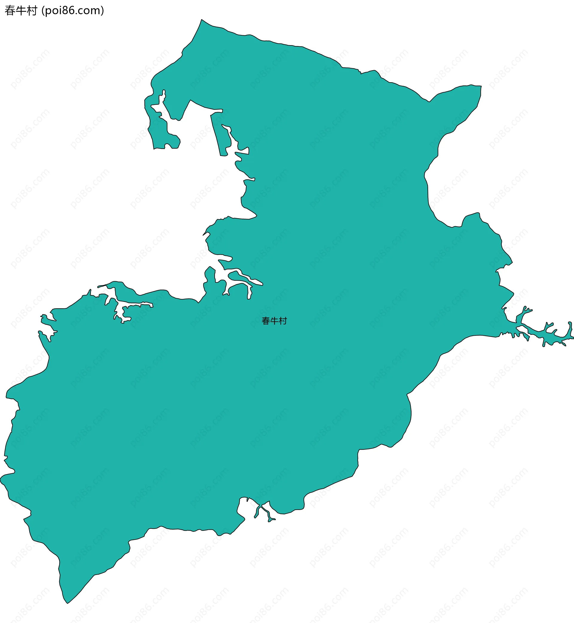 春牛村边界地图