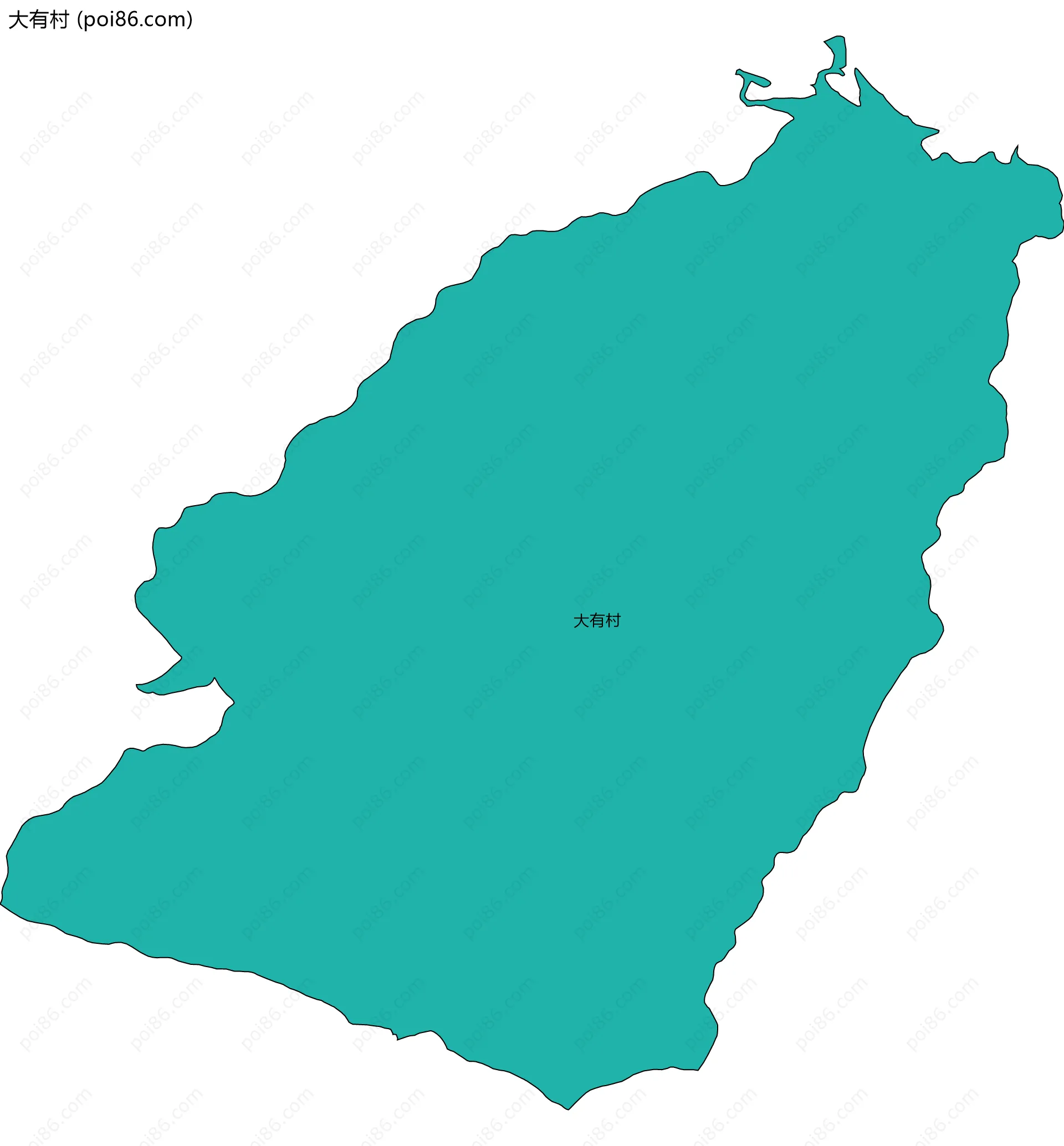 大有村边界地图