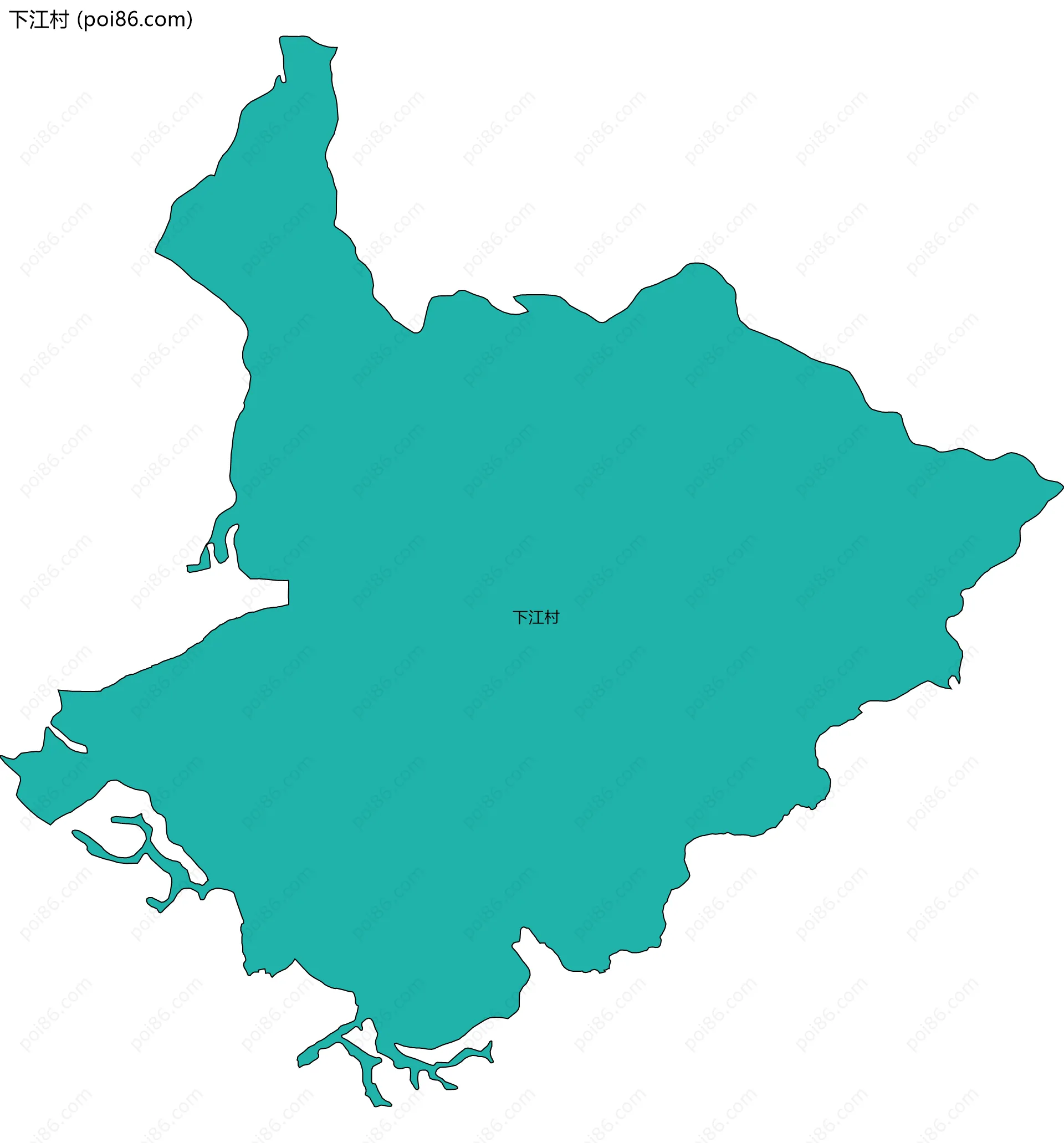 下江村边界地图