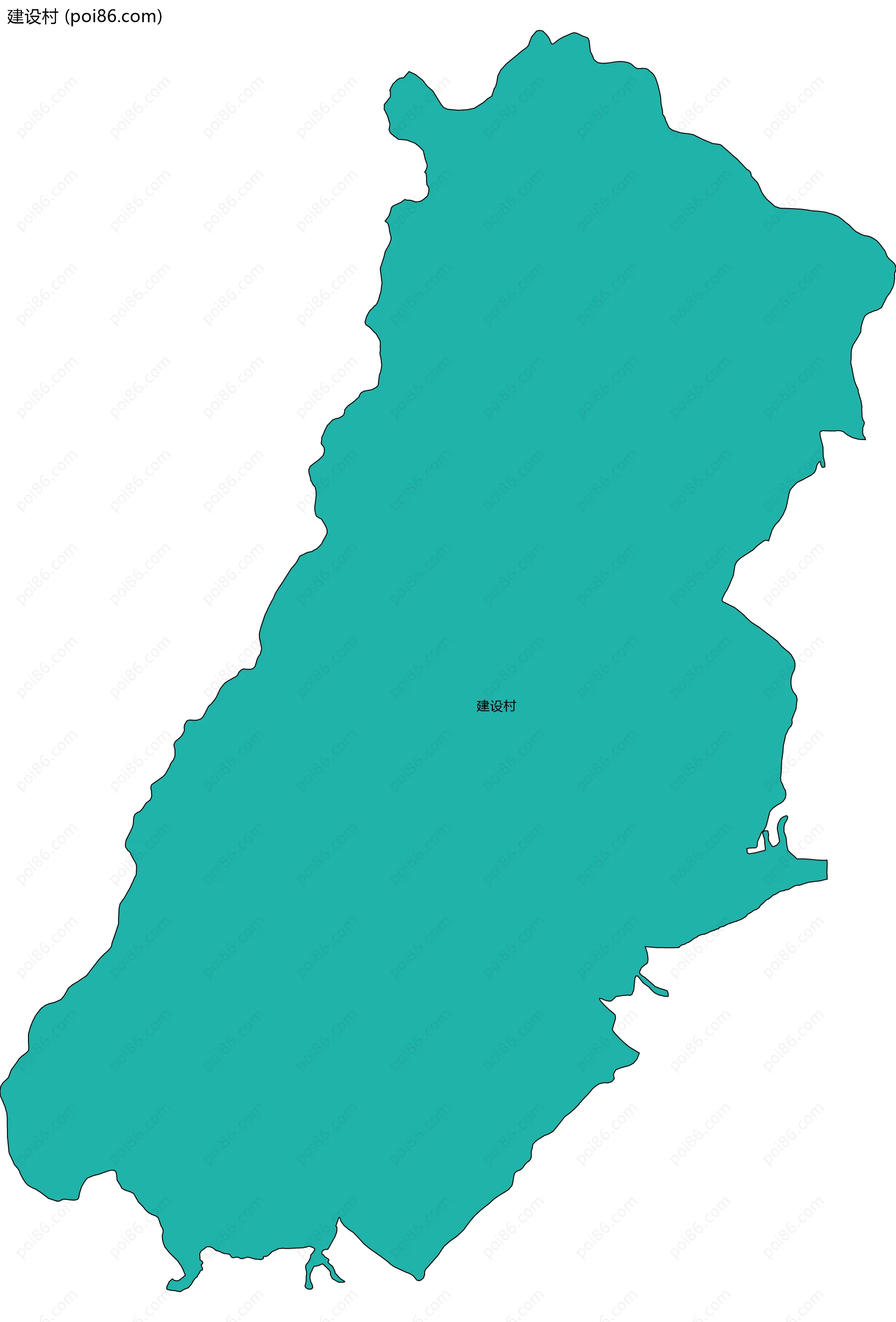 建设村边界地图