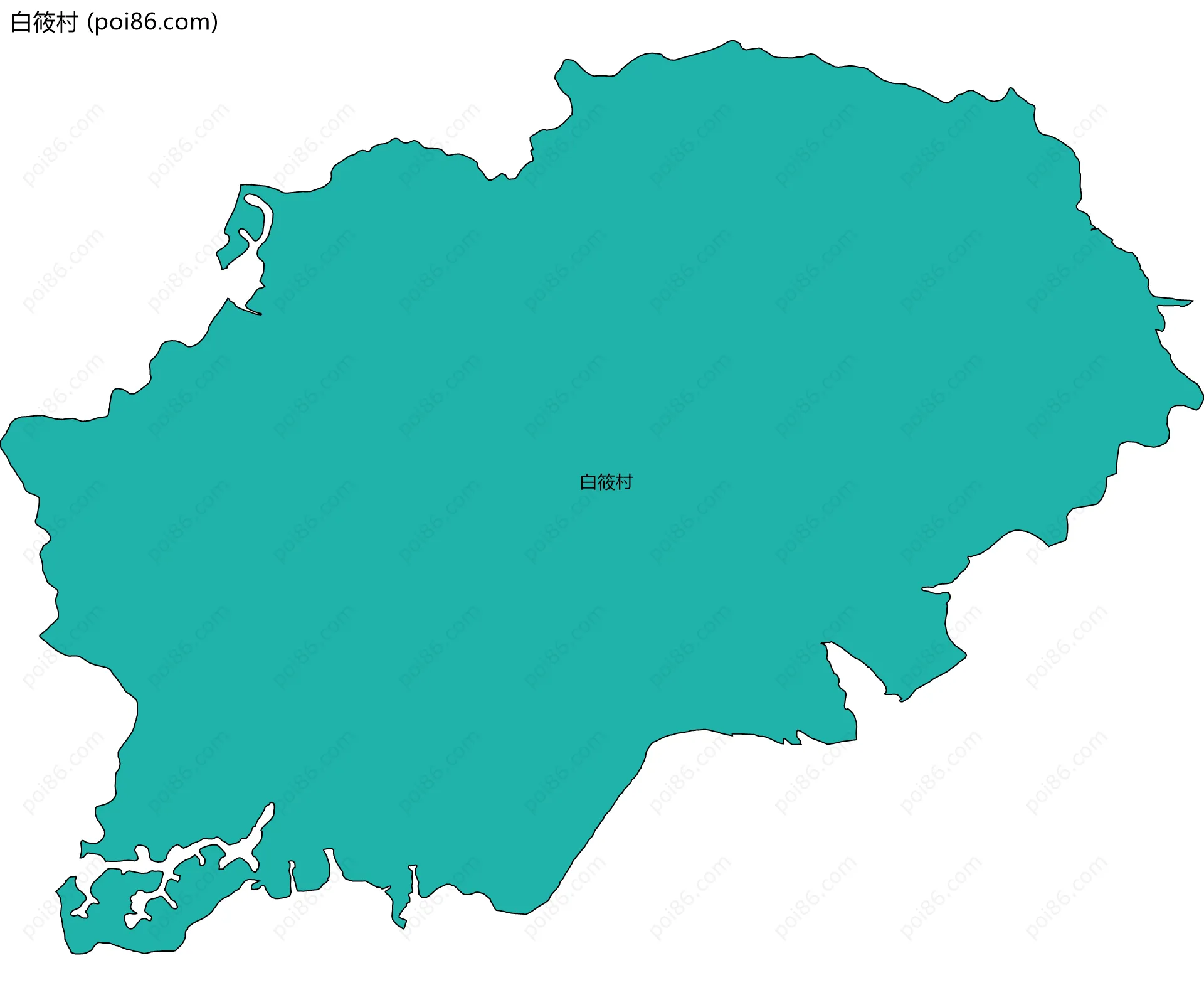 白筱村边界地图