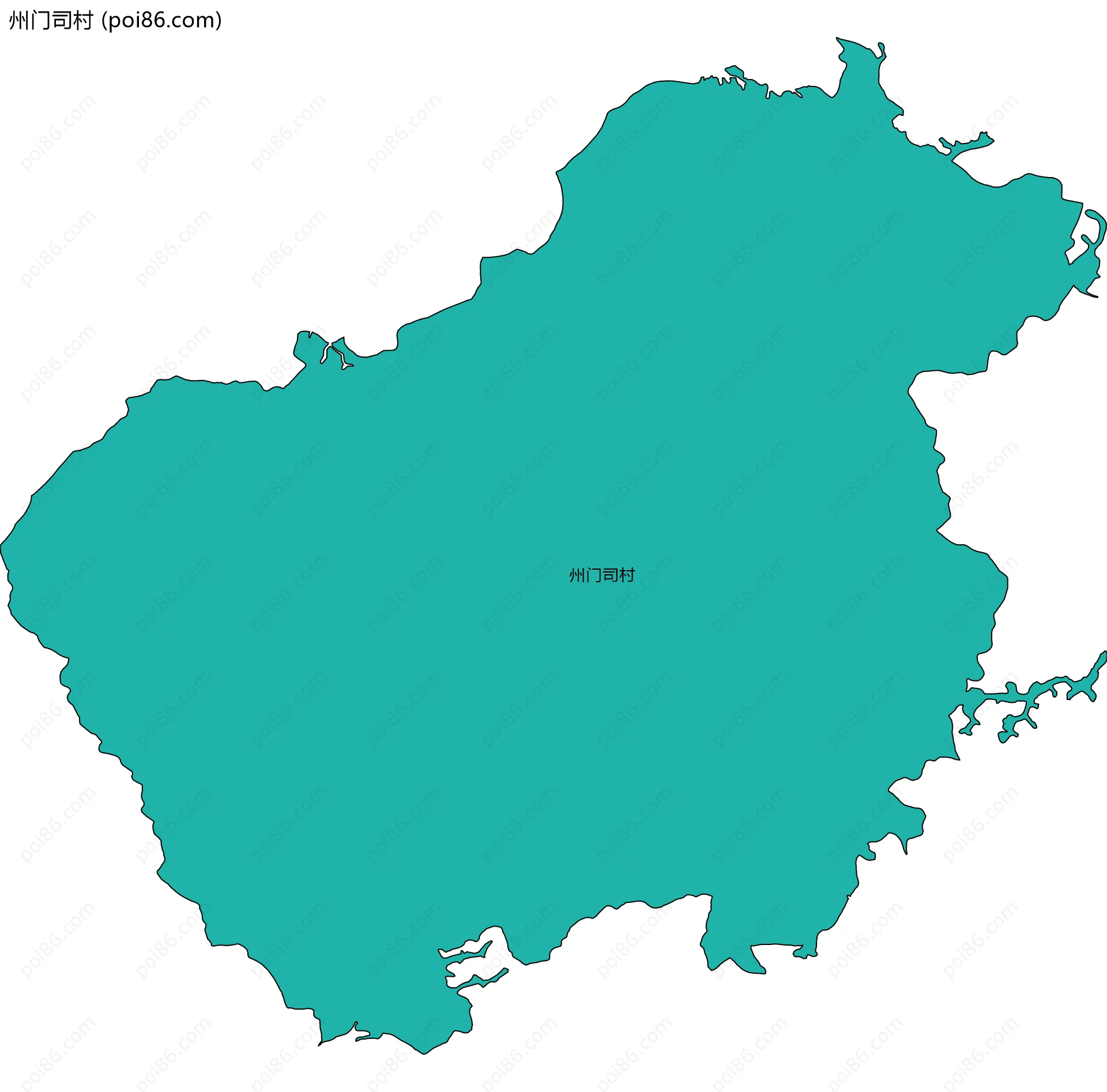 州门司村边界地图