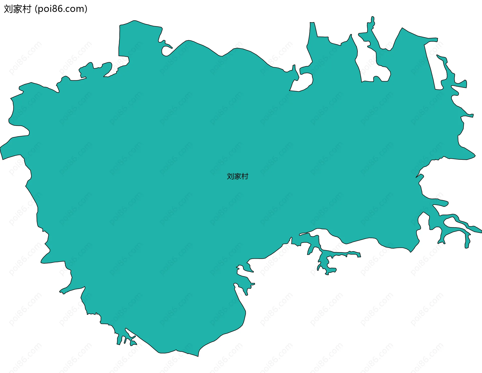 刘家村边界地图