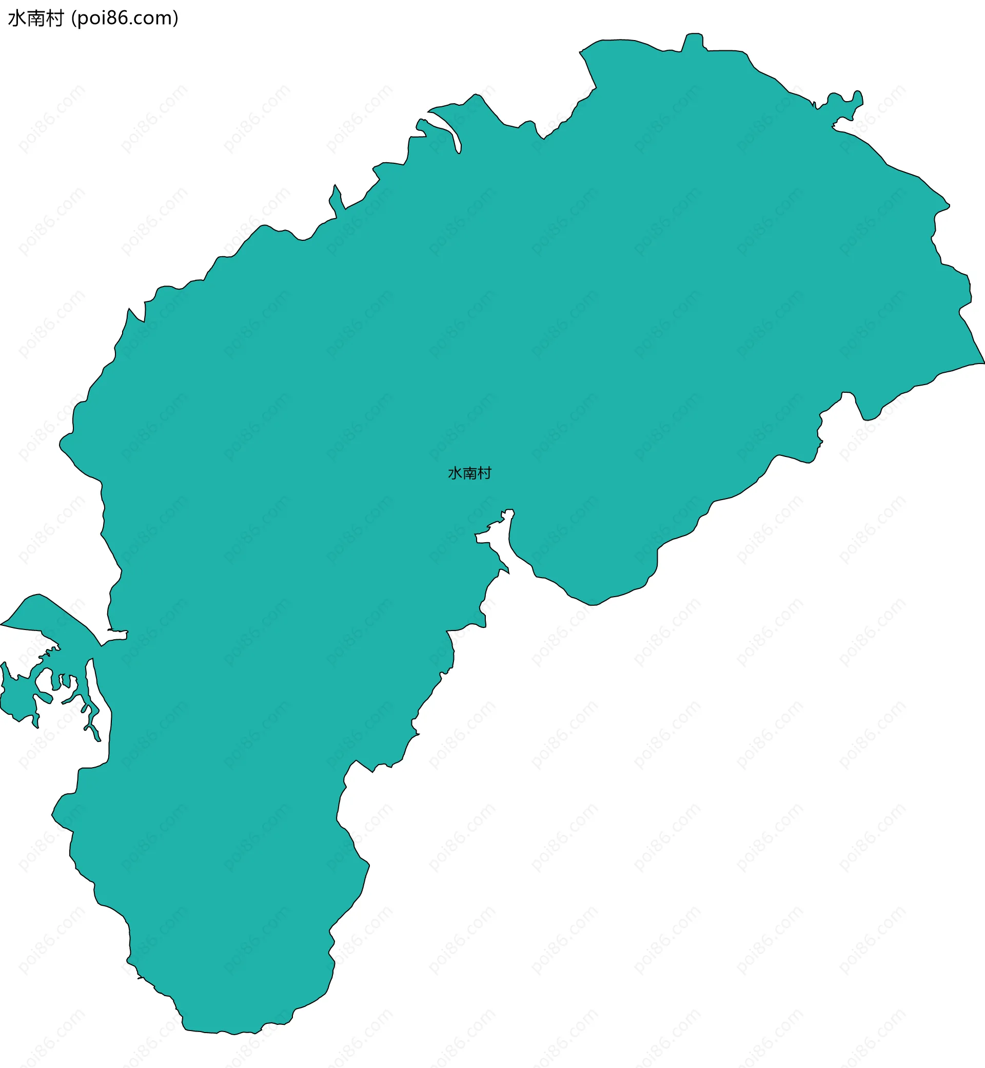 水南村边界地图