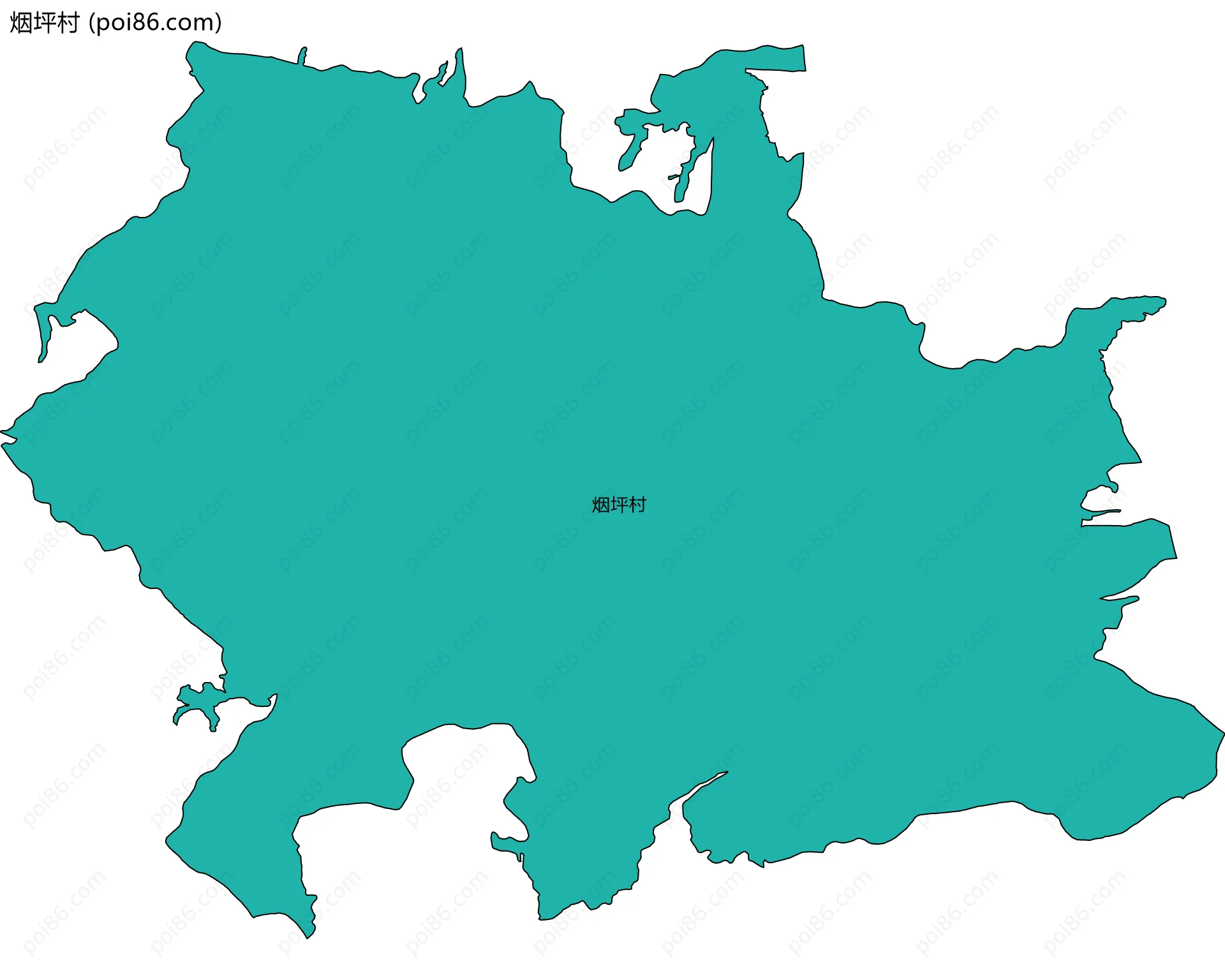 烟坪村边界地图