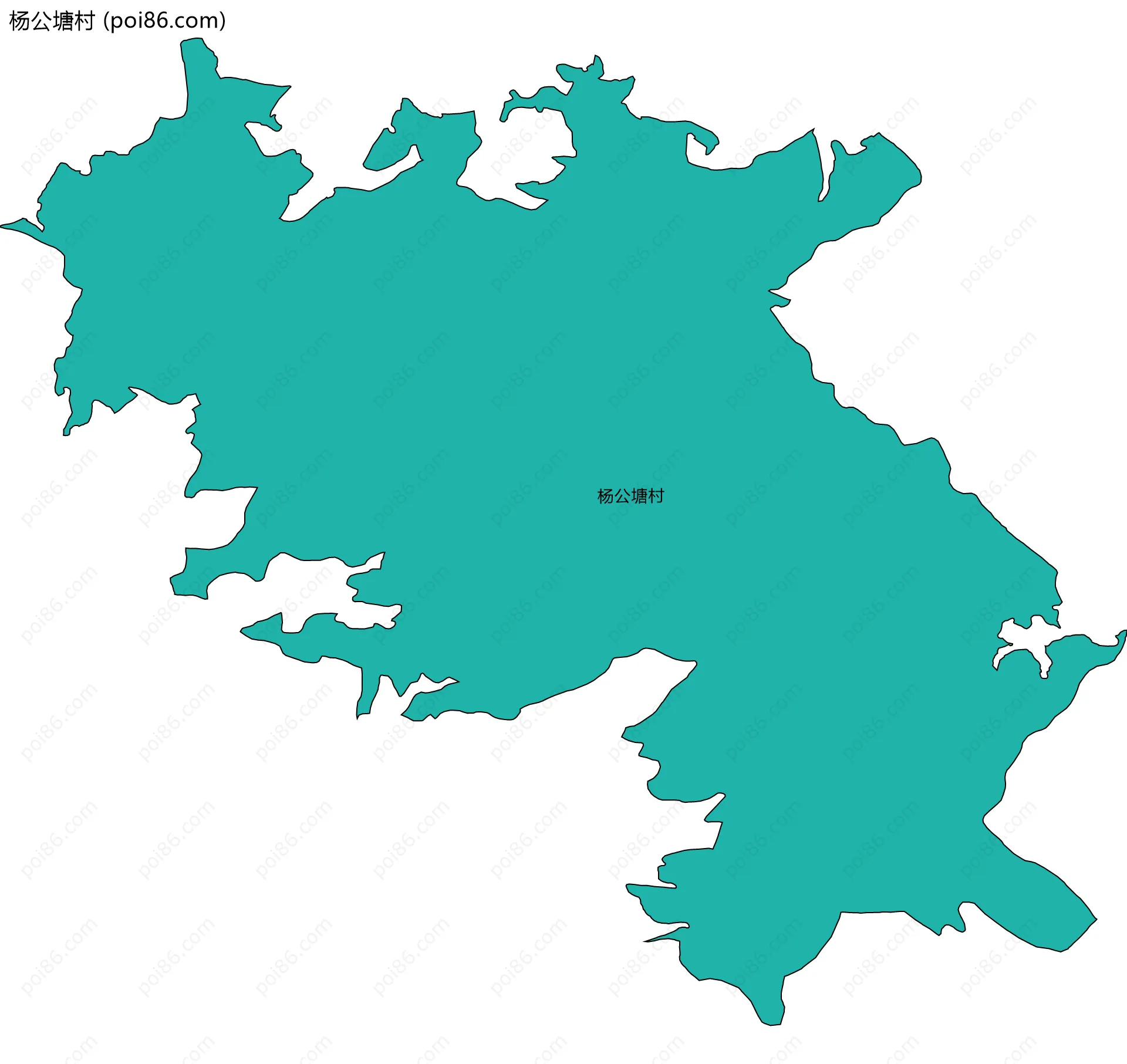 杨公塘村边界地图