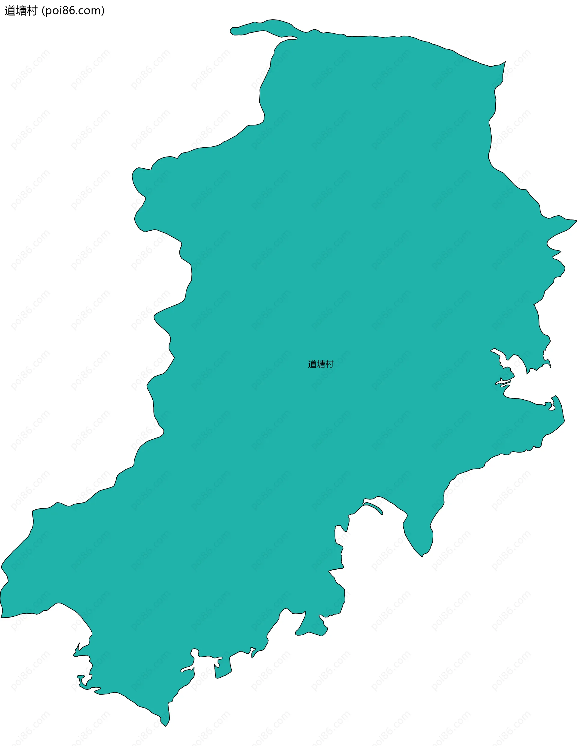 道塘村边界地图