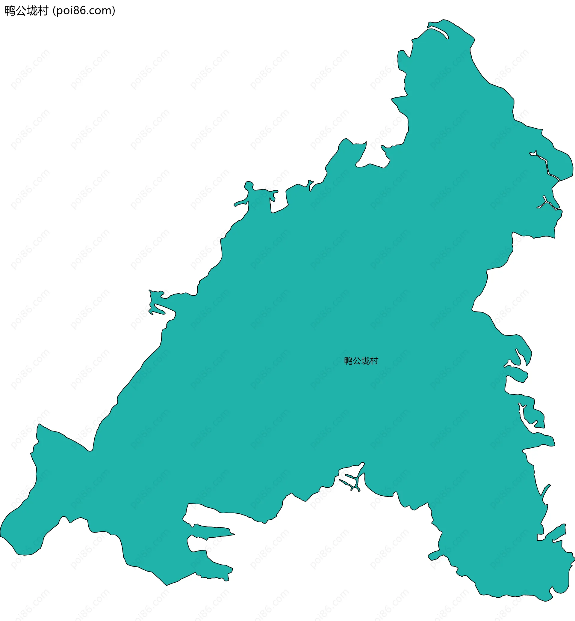 鸭公垅村边界地图