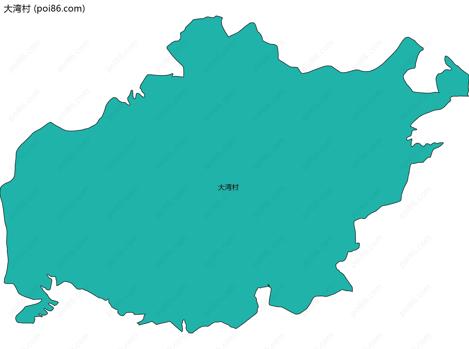 大湾村边界地图