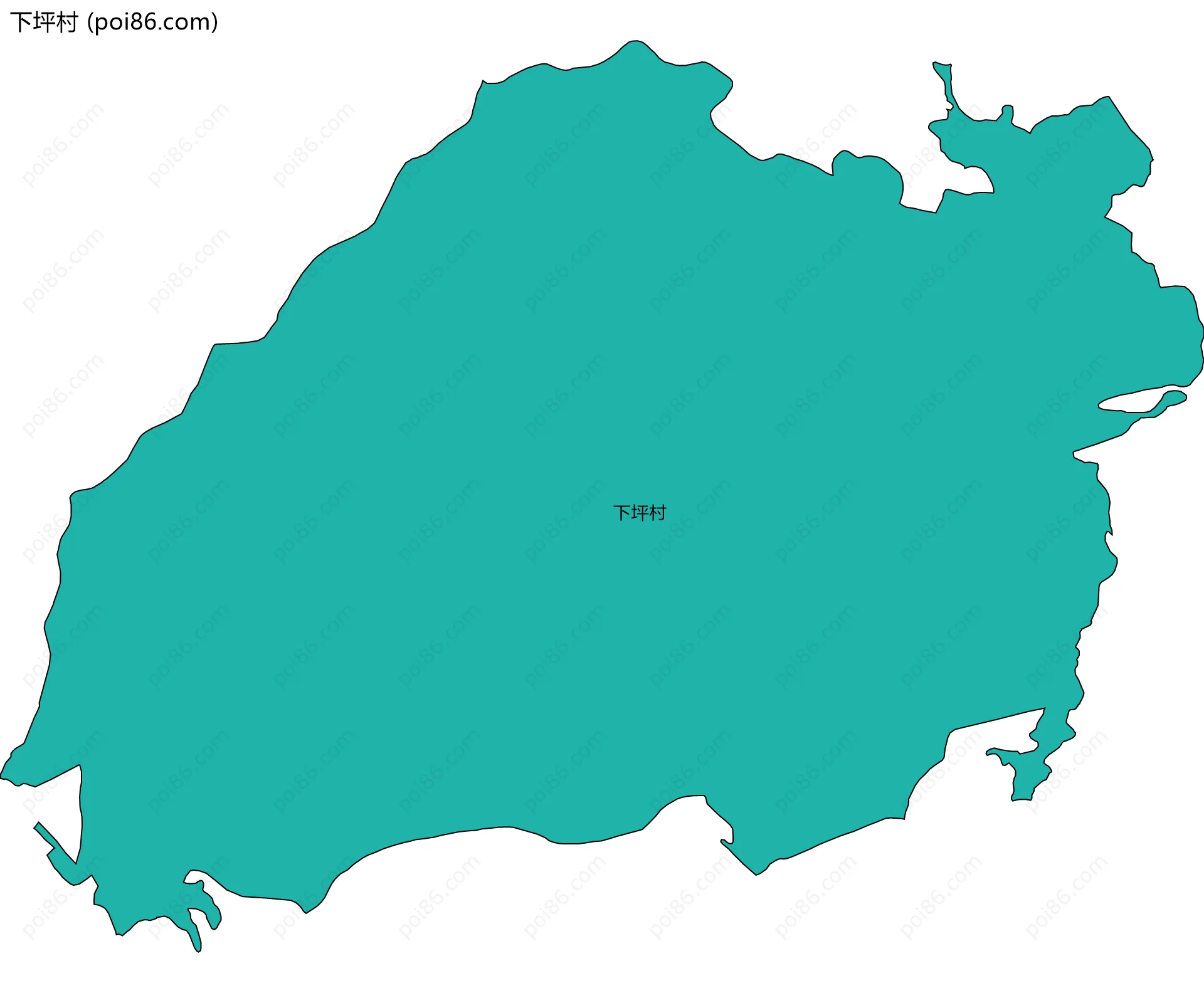 下坪村边界地图