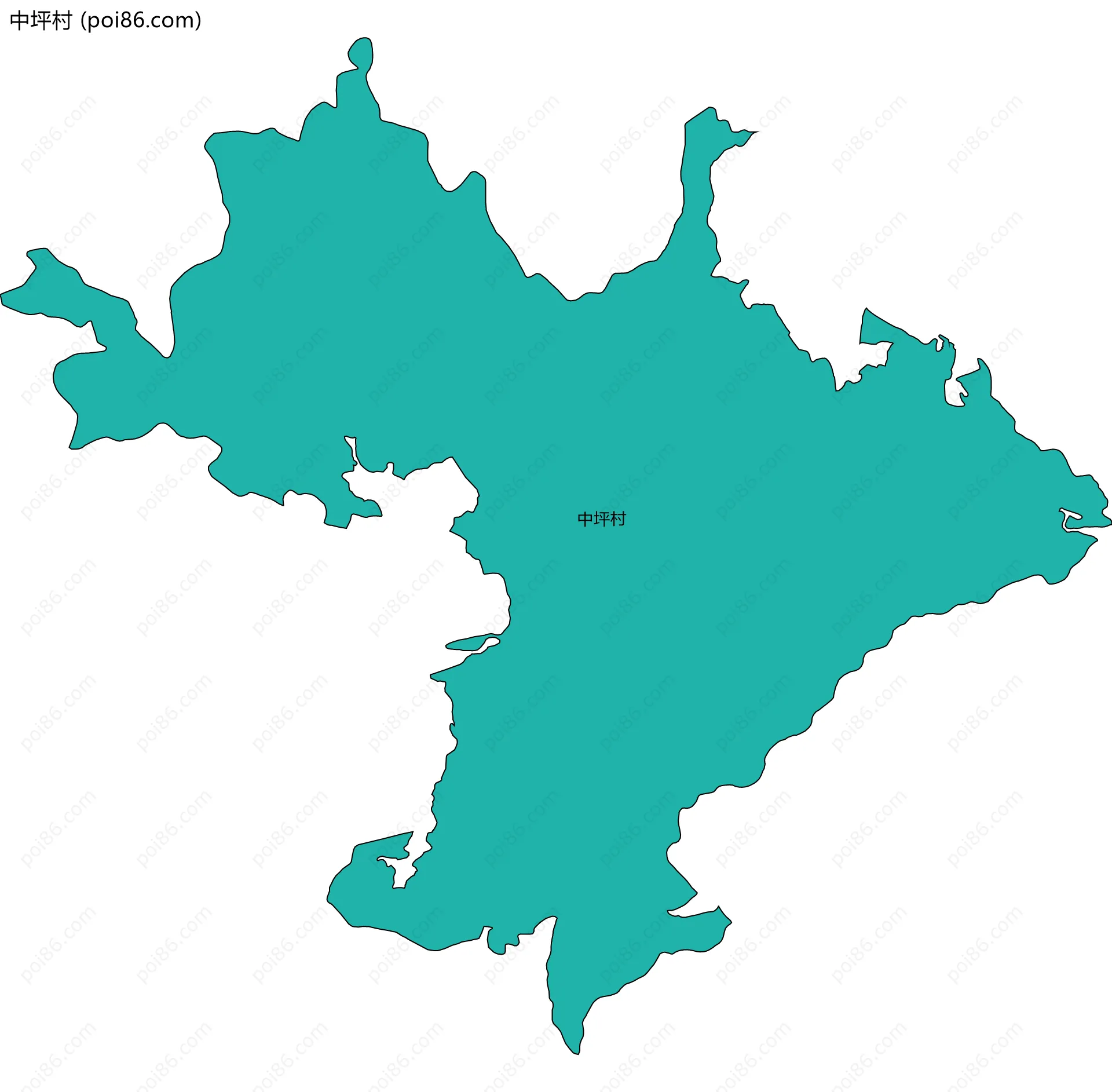 中坪村边界地图