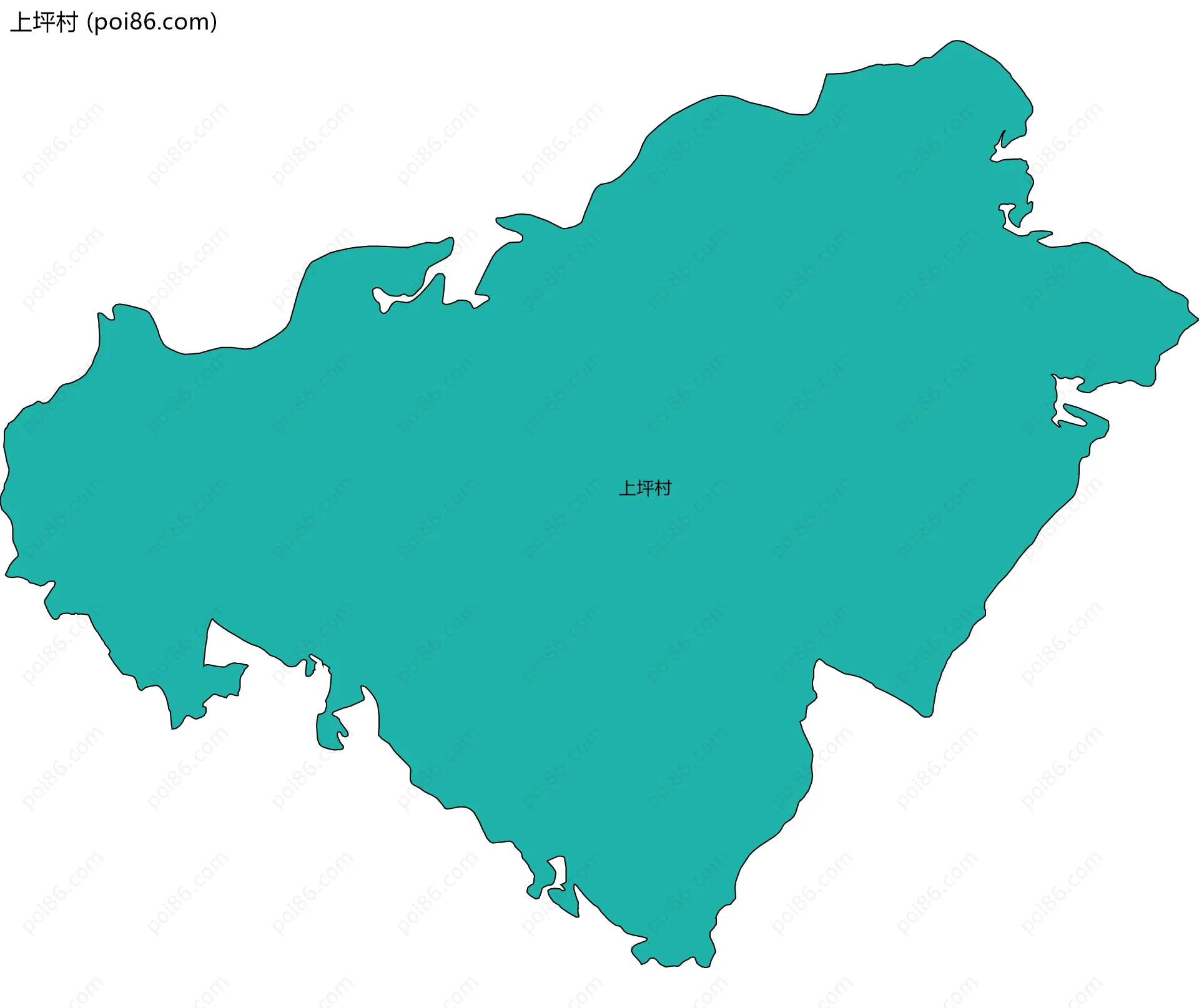 上坪村边界地图