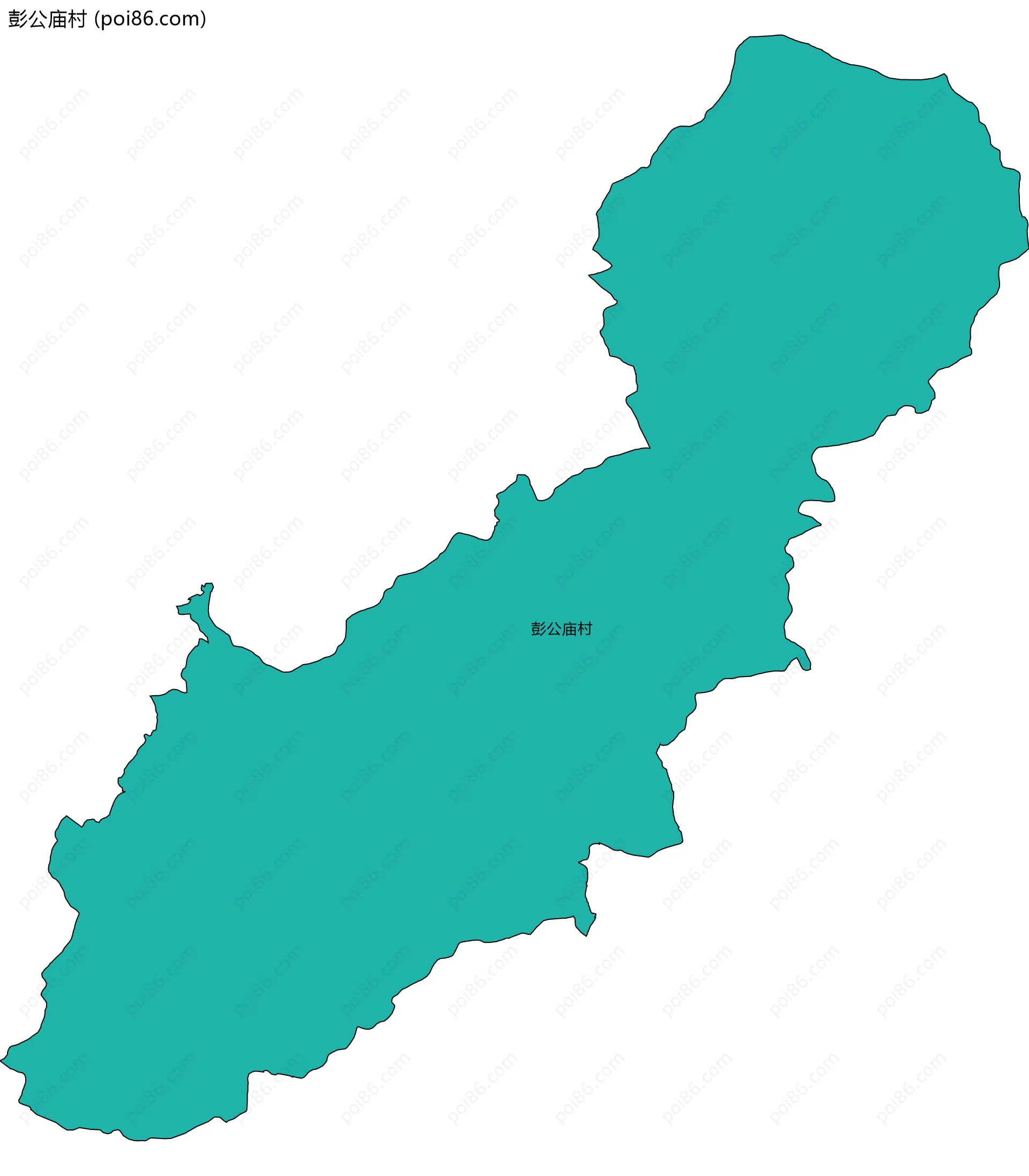 彭公庙村边界地图