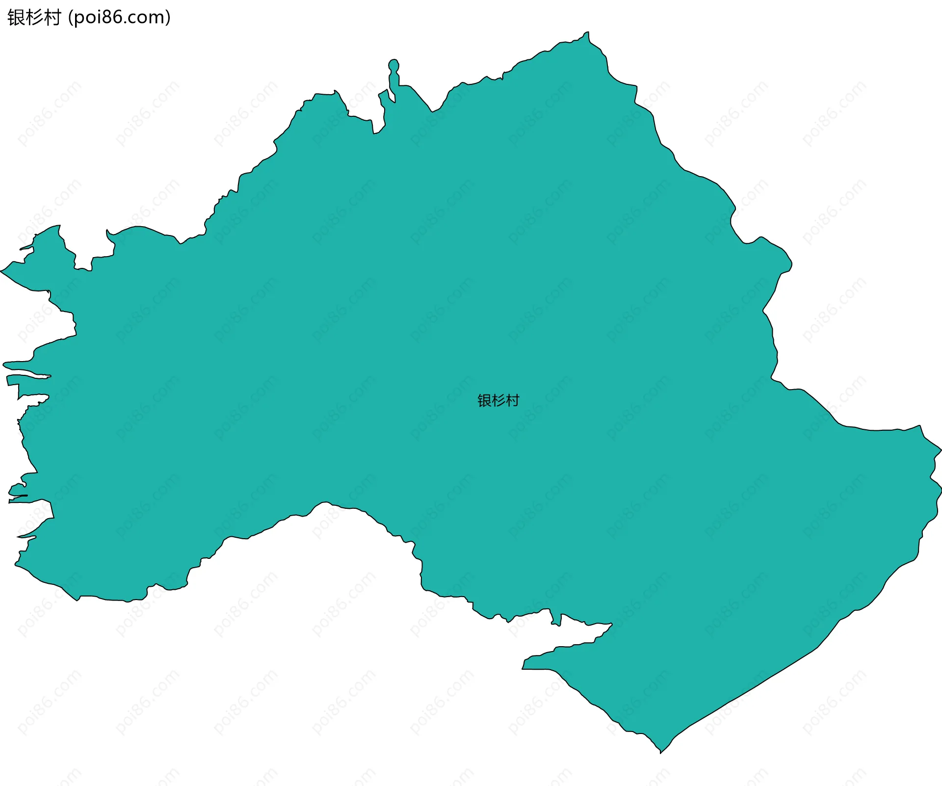 银杉村边界地图