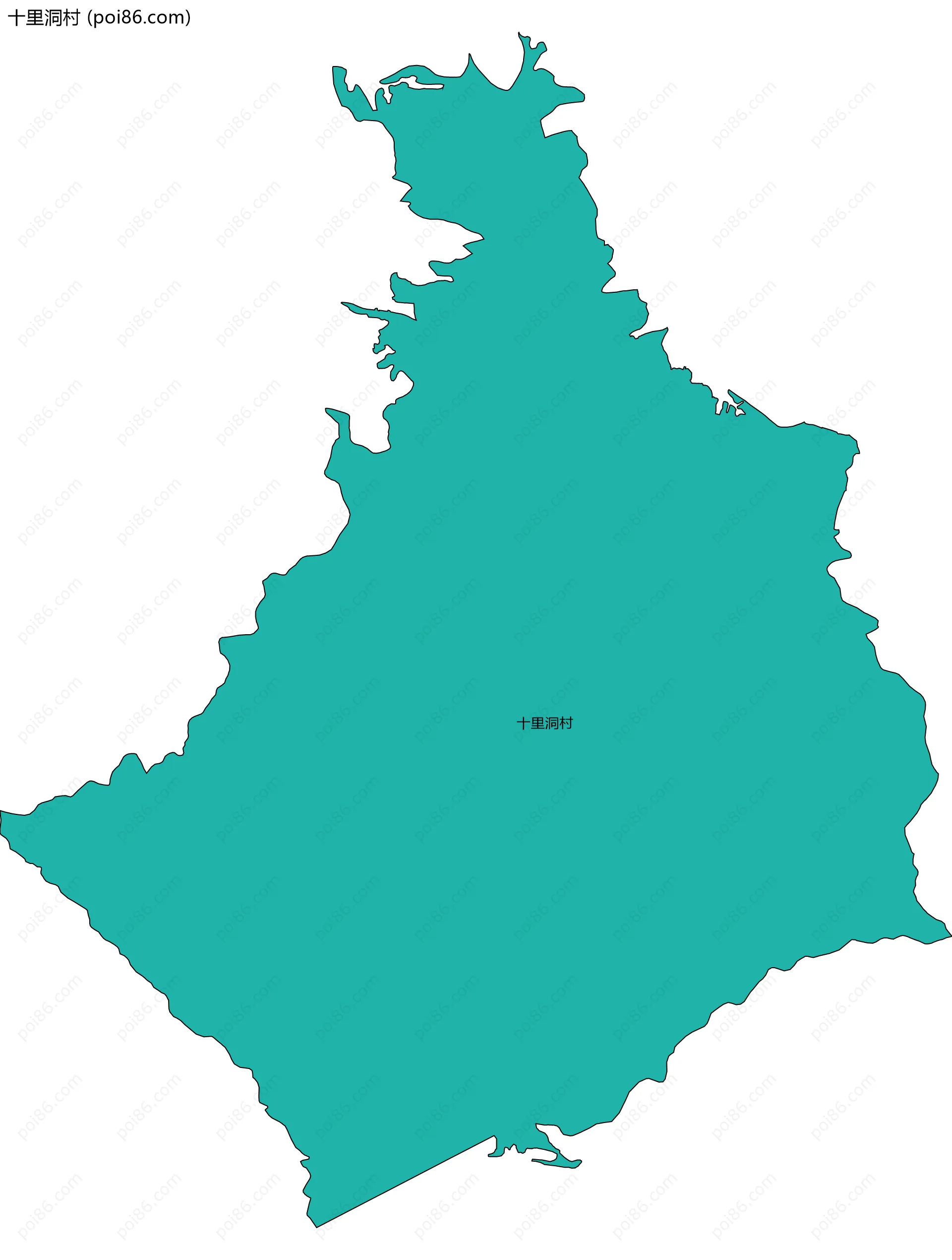 十里洞村边界地图