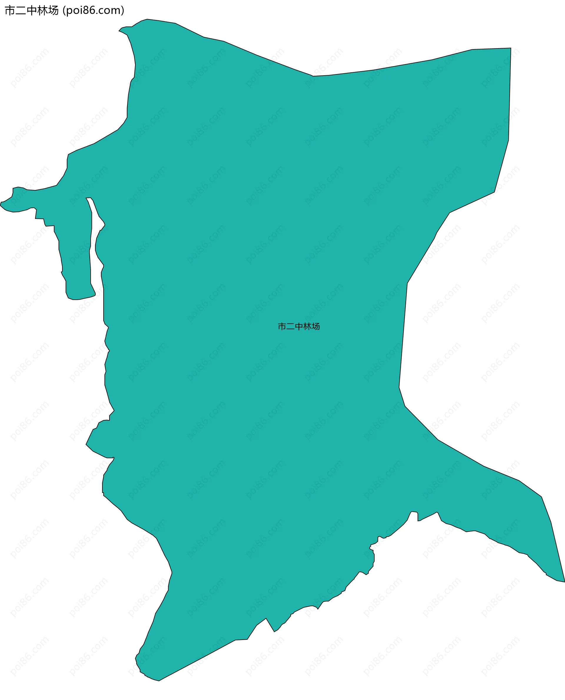 市二中林场边界地图