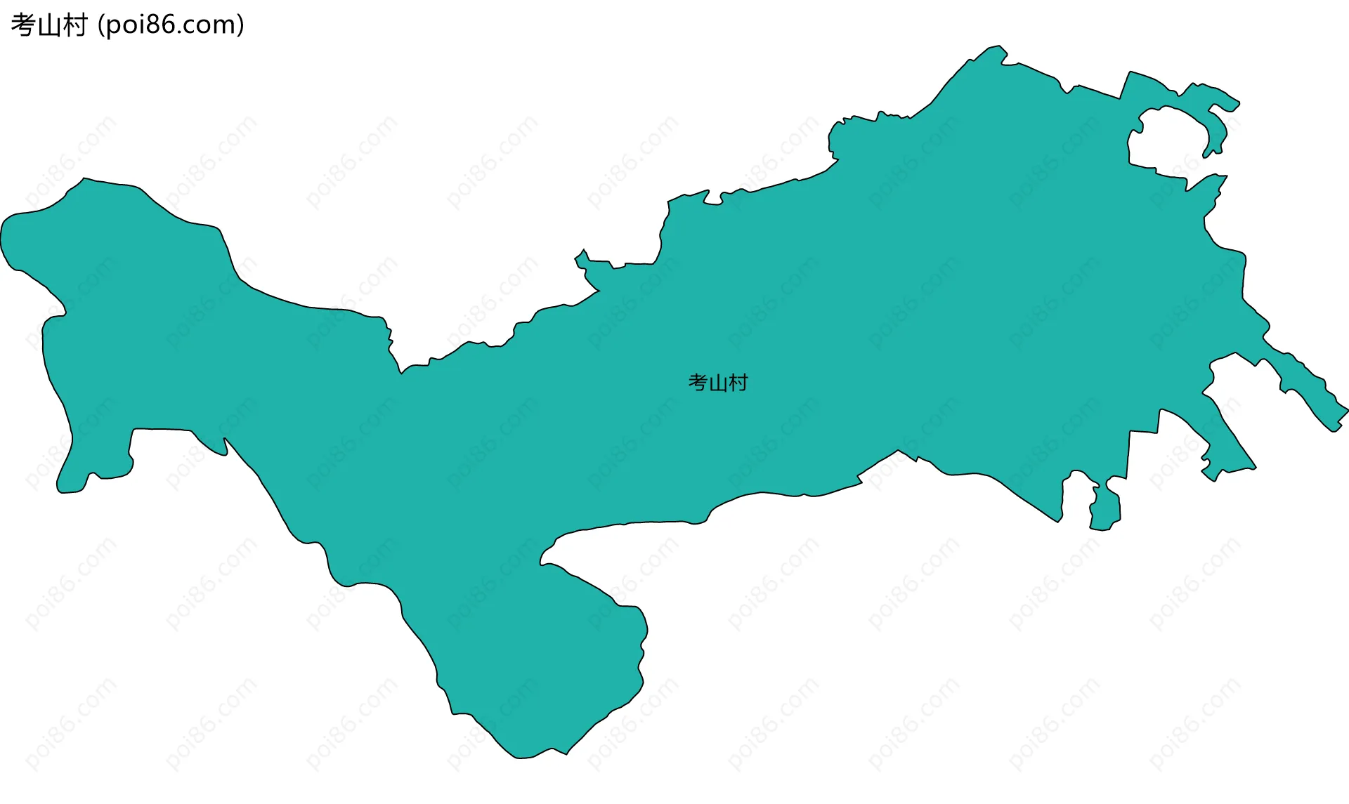 考山村边界地图
