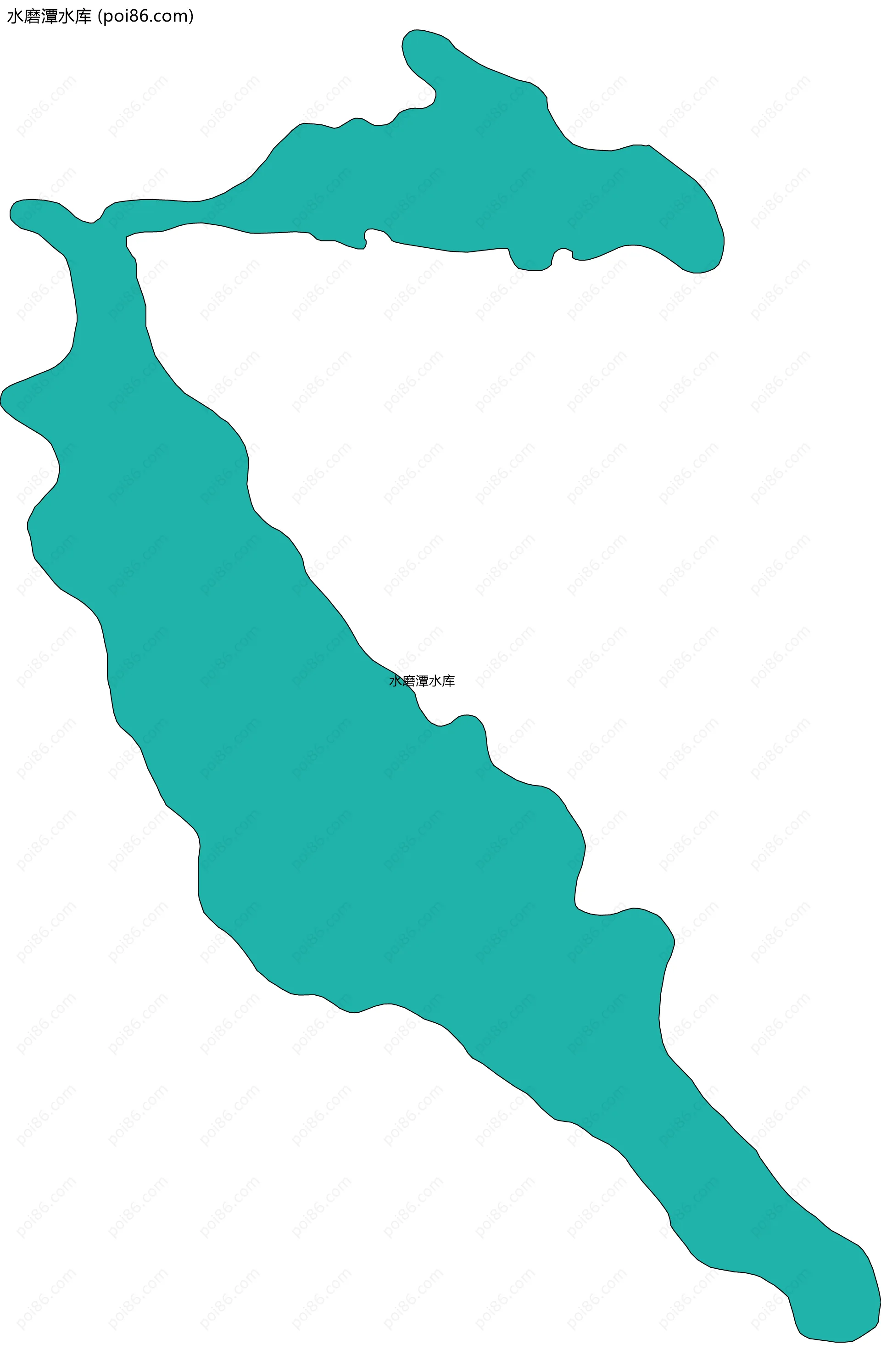 水磨潭水库边界地图