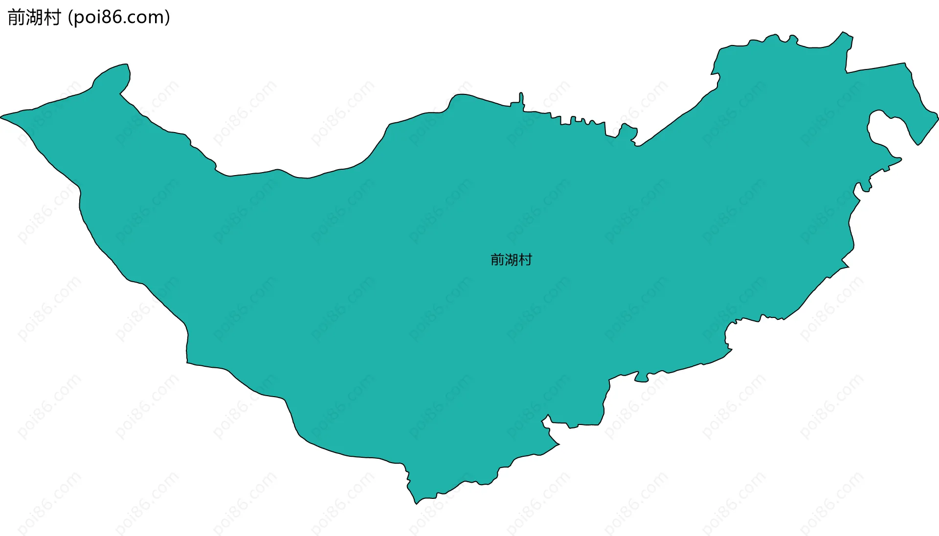 前湖村边界地图