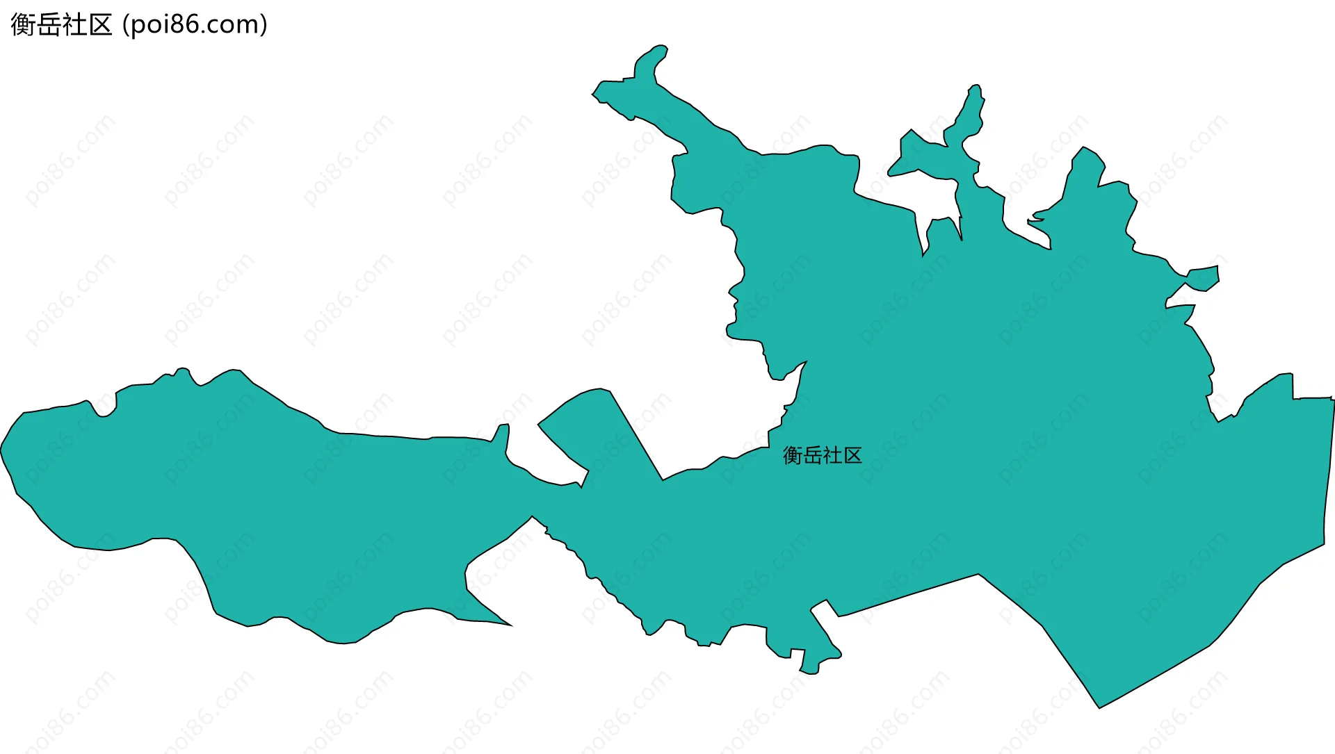 衡岳社区边界地图