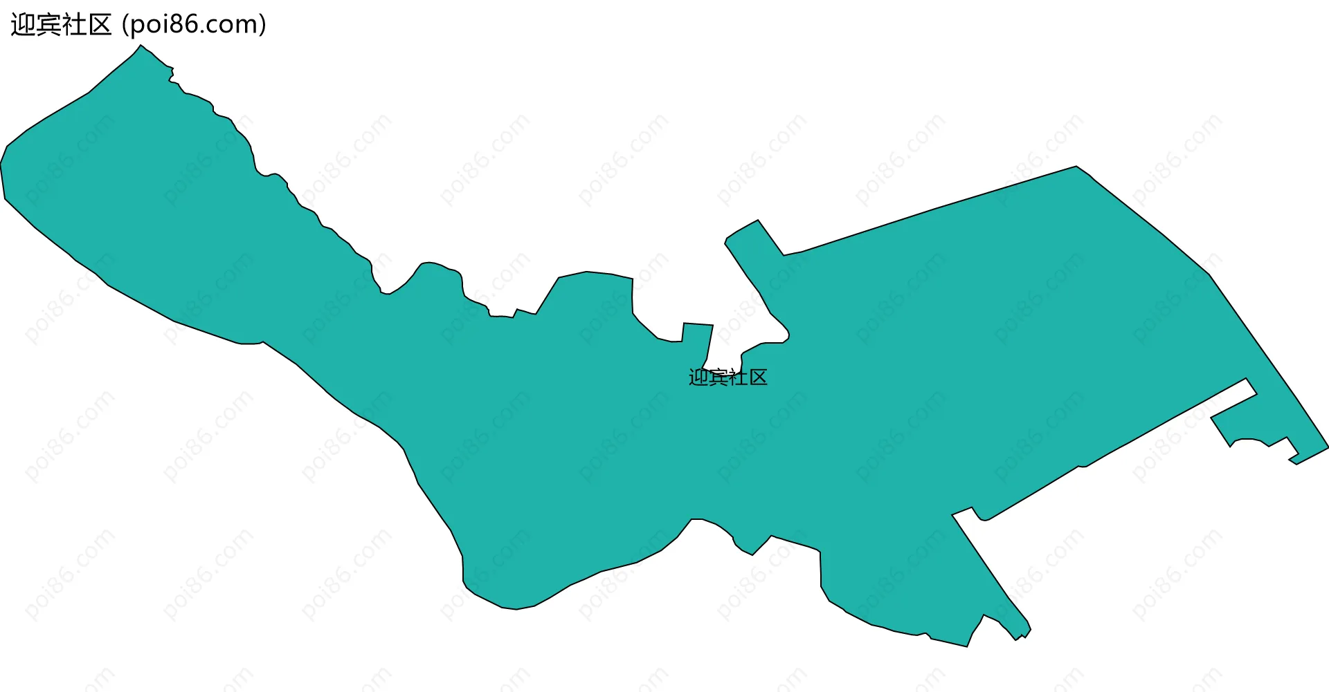 迎宾社区边界地图