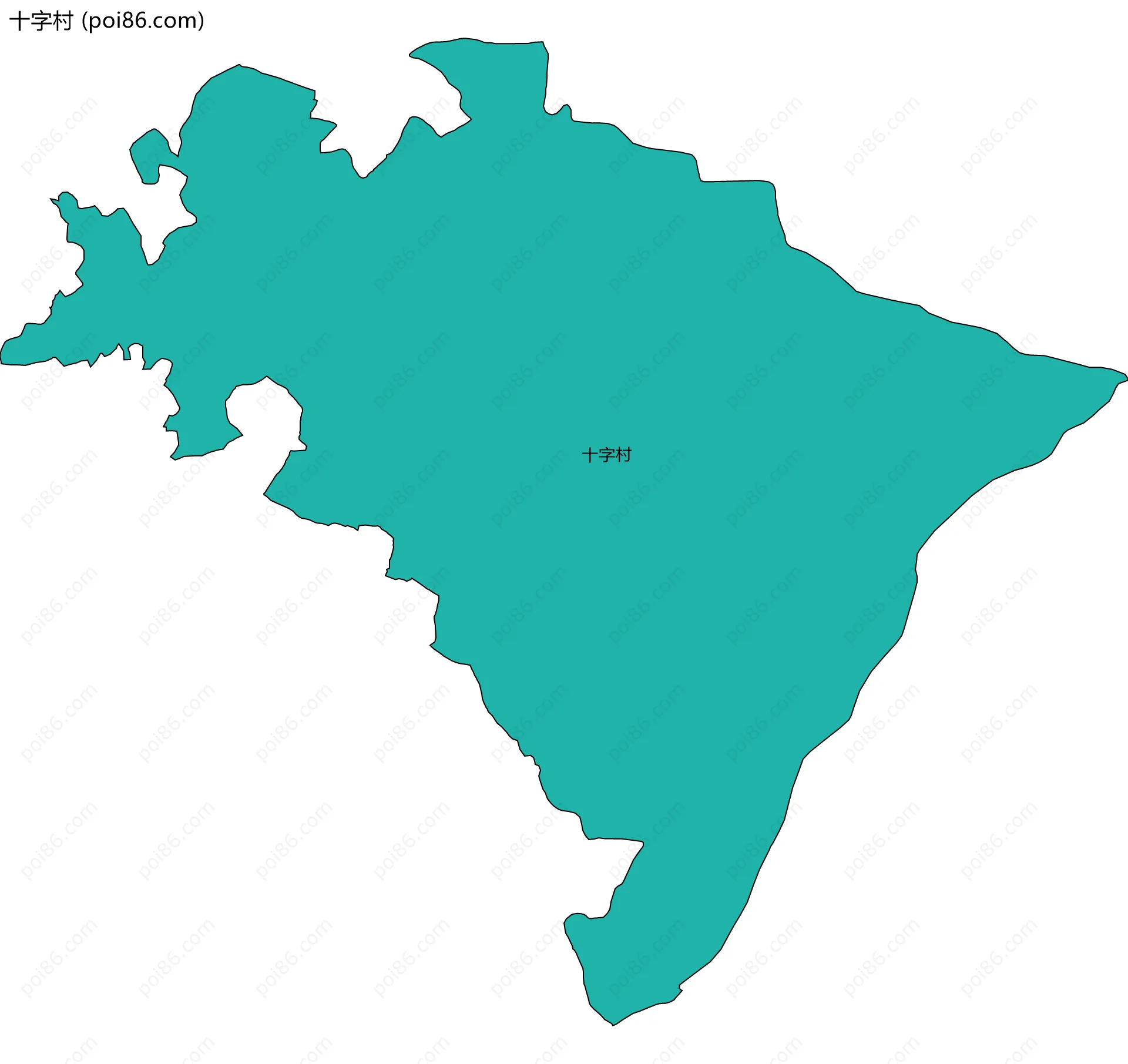 十字村边界地图