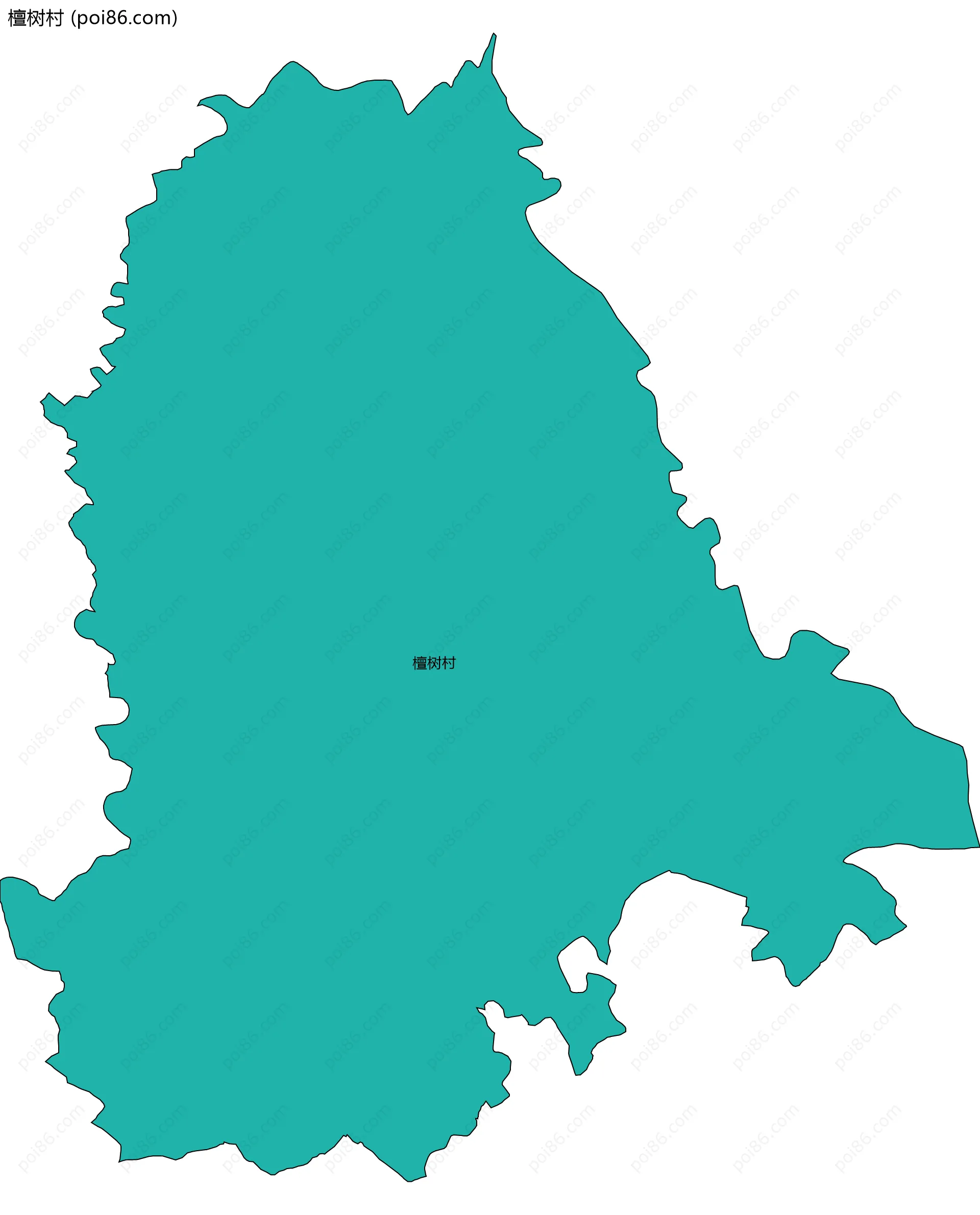 檀树村边界地图