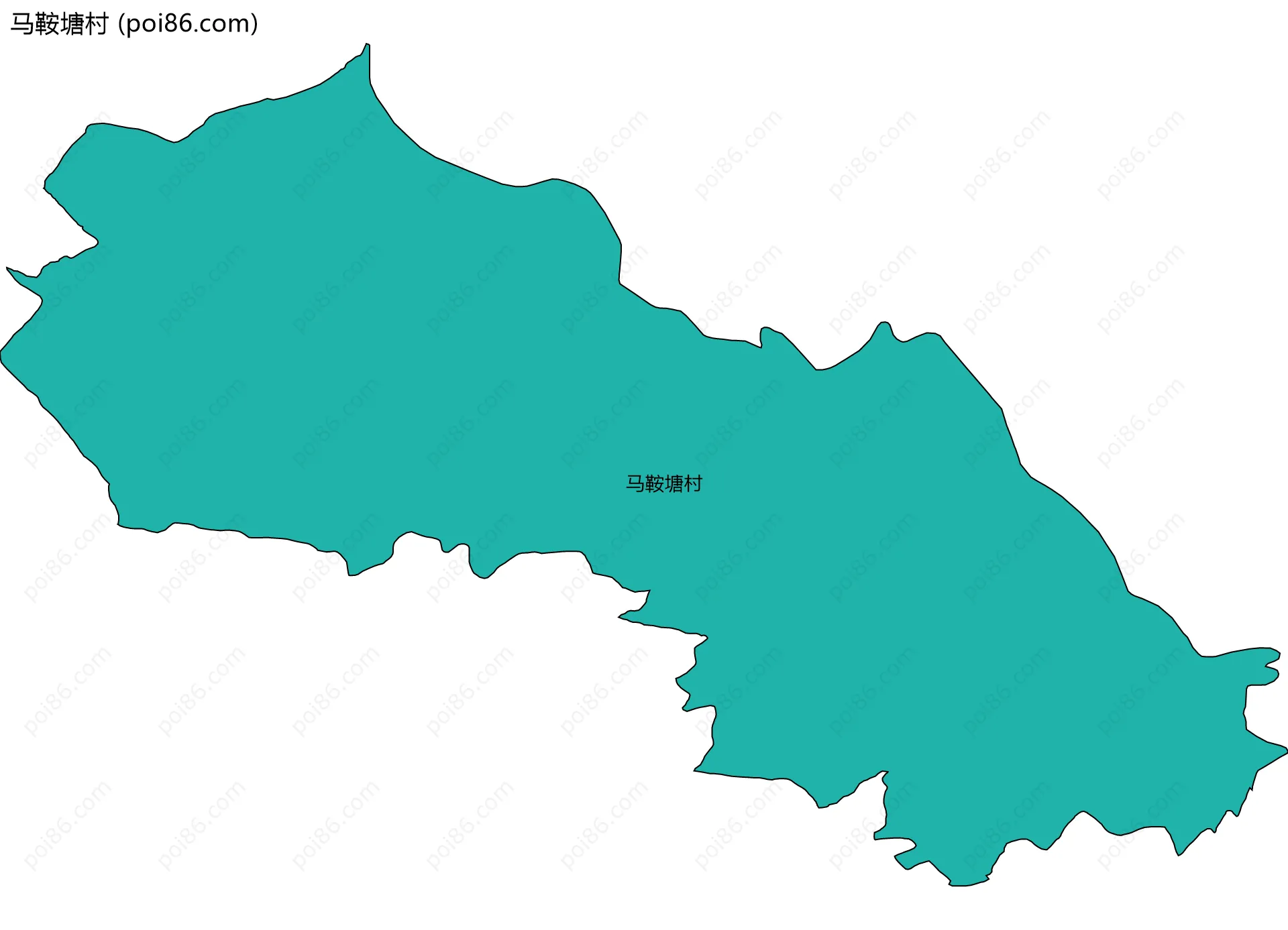 马鞍塘村边界地图