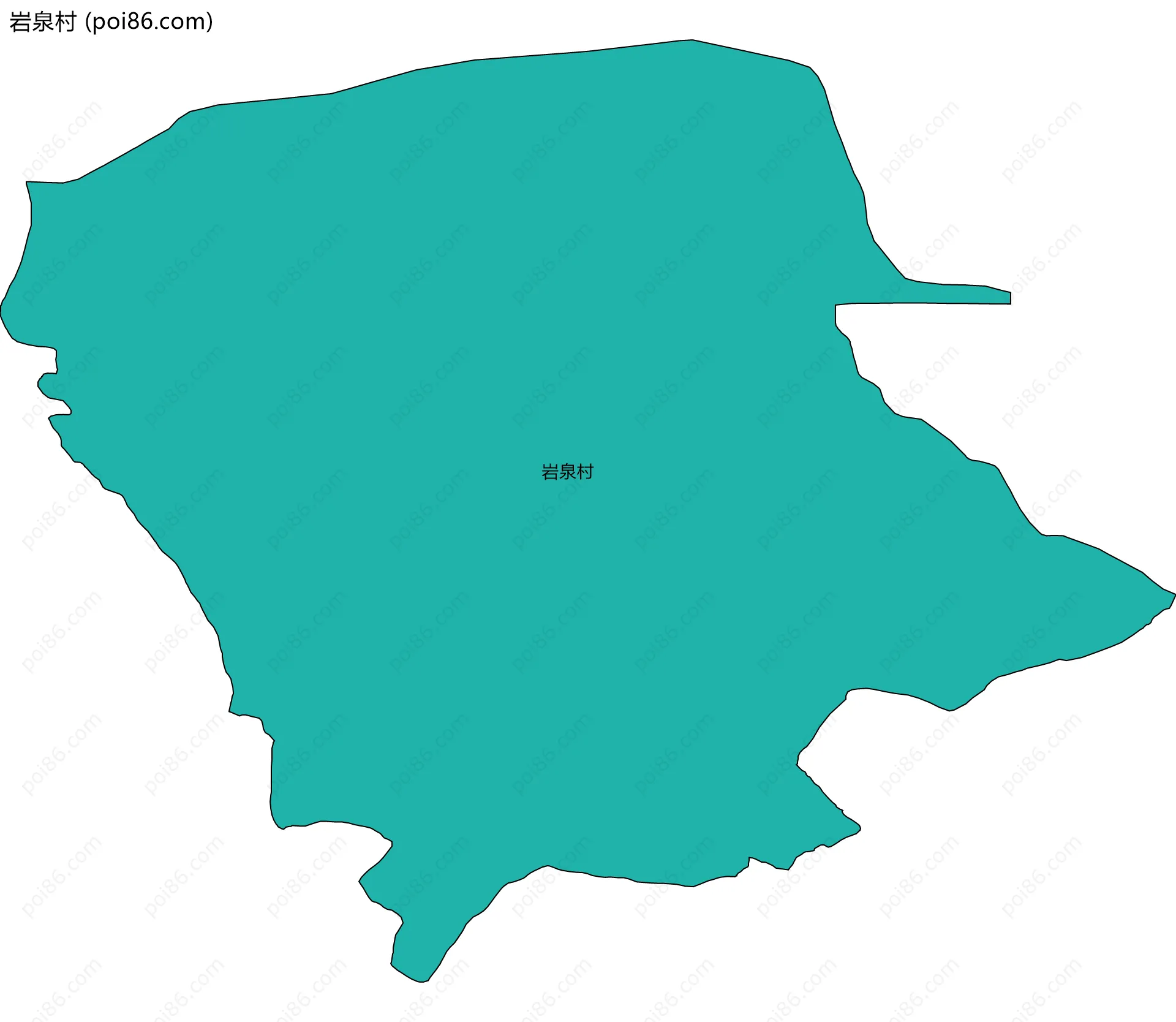 岩泉村边界地图