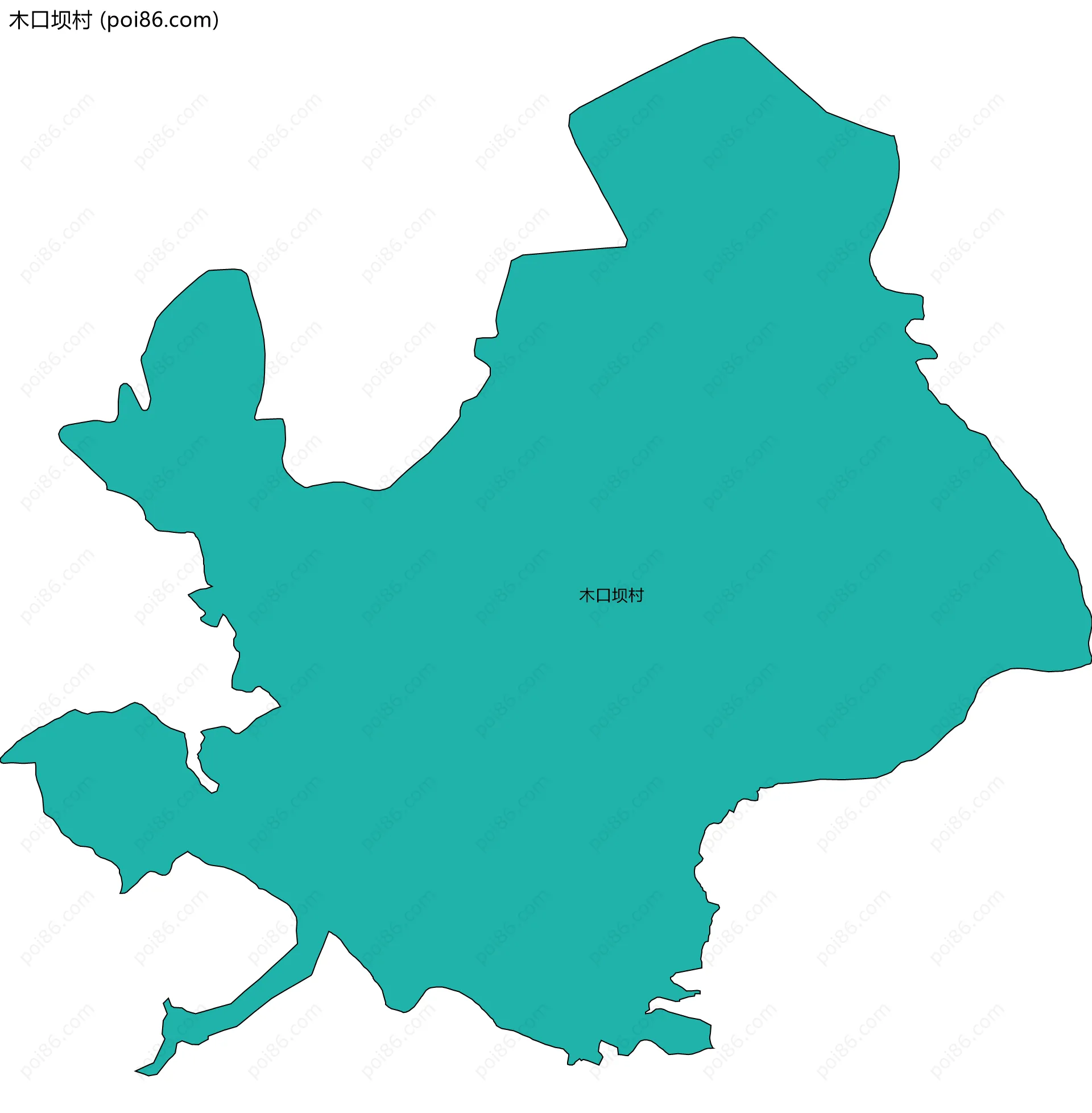 木口坝村边界地图