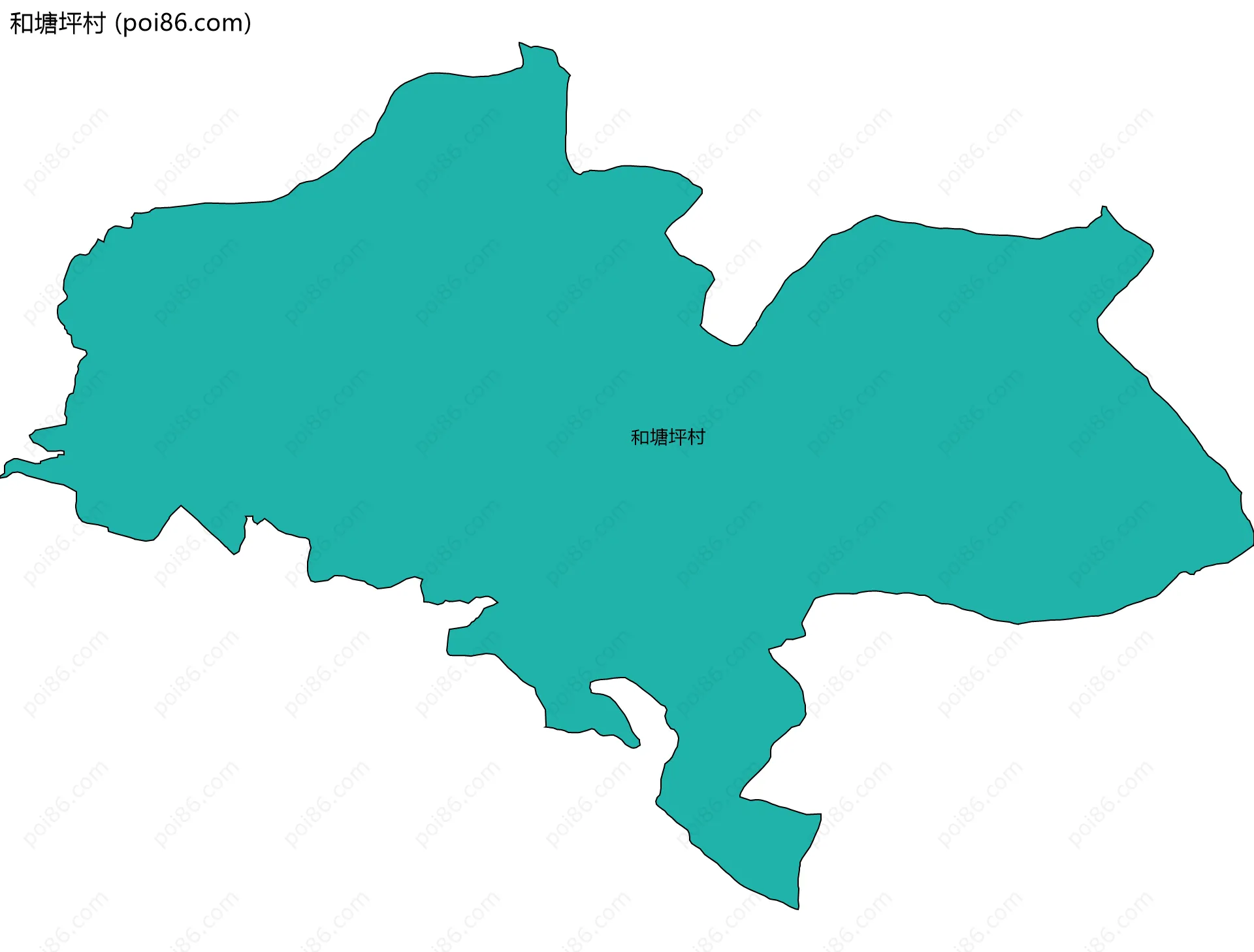 和塘坪村边界地图