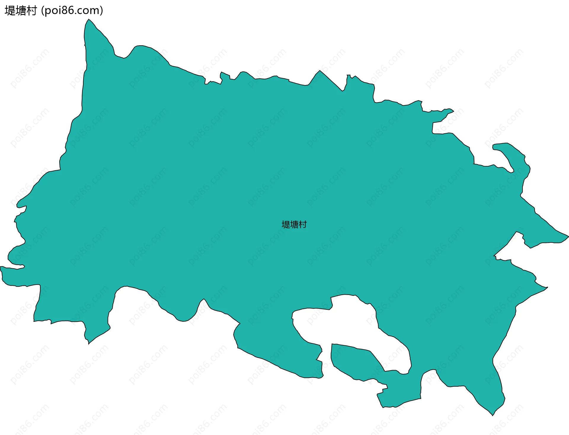 堤塘村边界地图