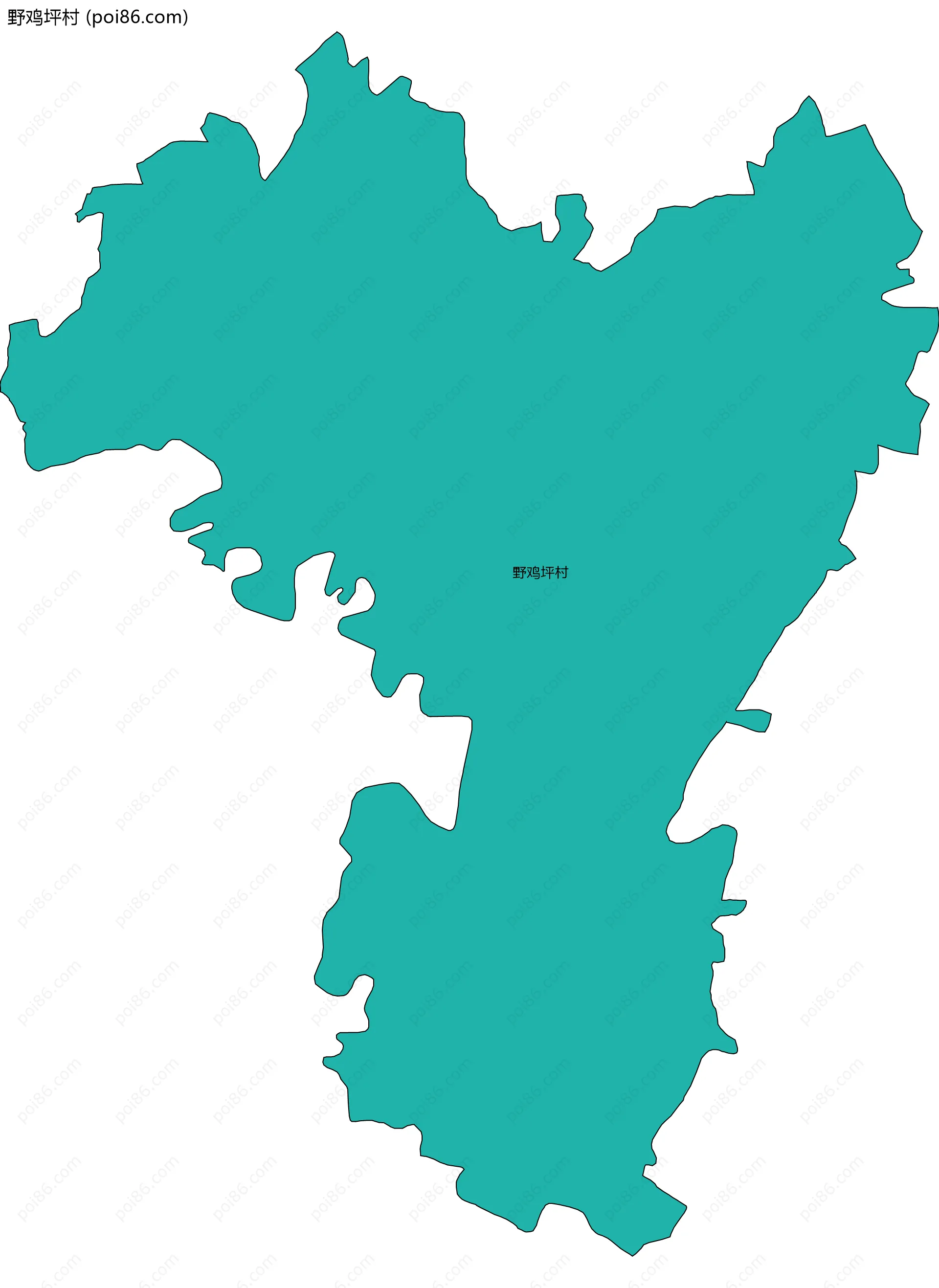 野鸡坪村边界地图